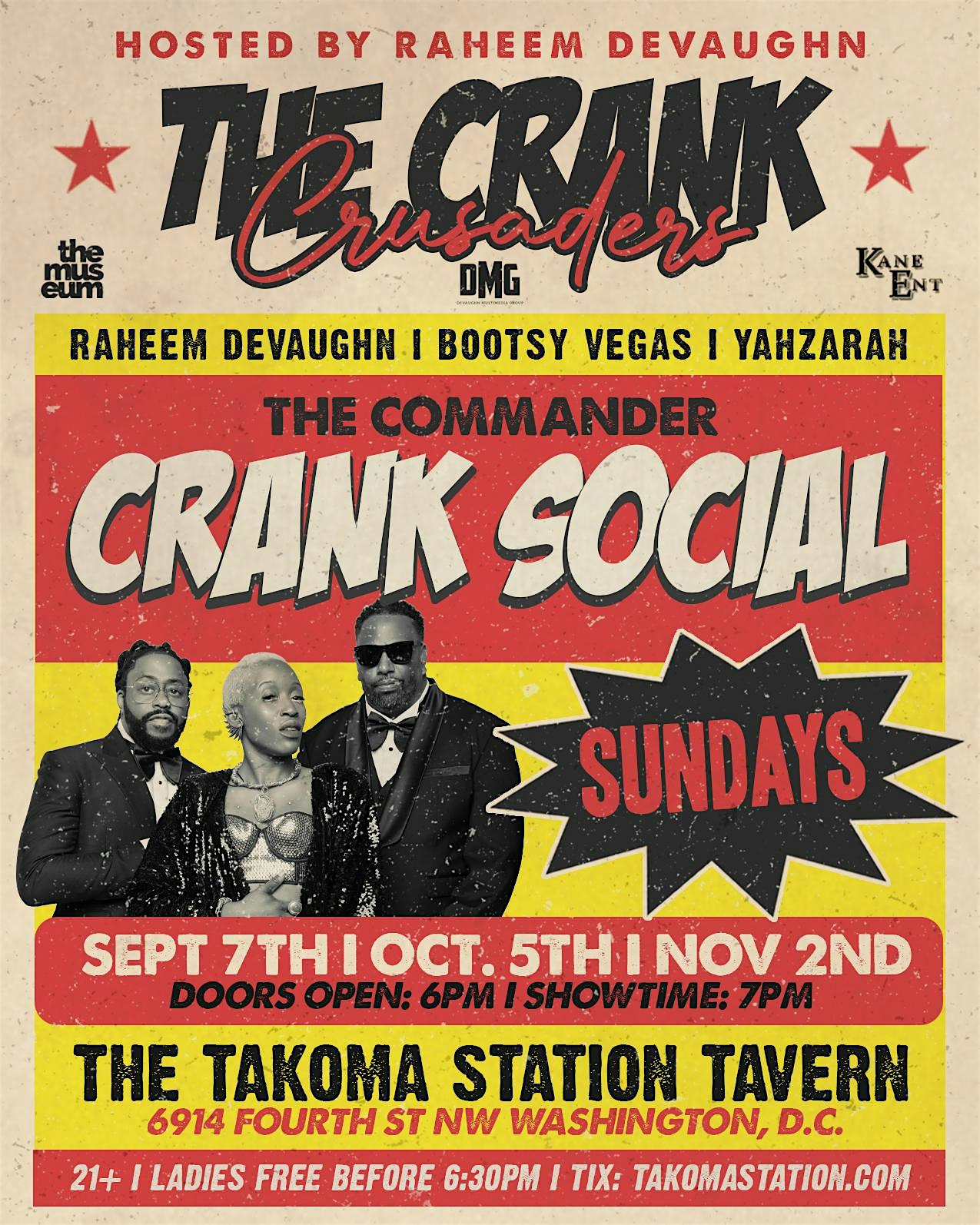 The Commander Crank Social host by Raheem DeVaughn at Takoma Station, Washington, DC, USA – Washington, DC