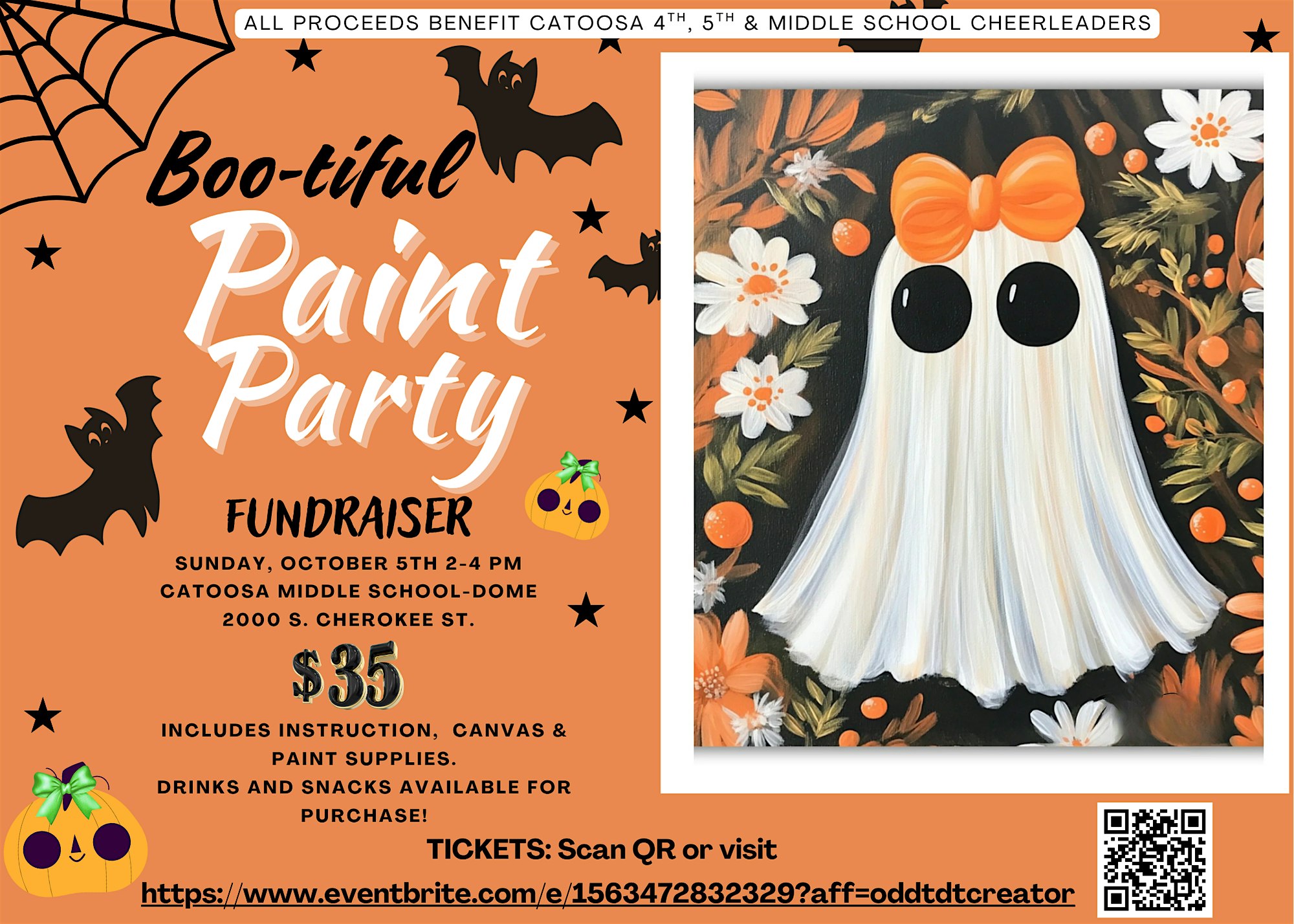 BOO-tiful Paint Party Fundraiser! at Wells Middle School – Catoosa, OK