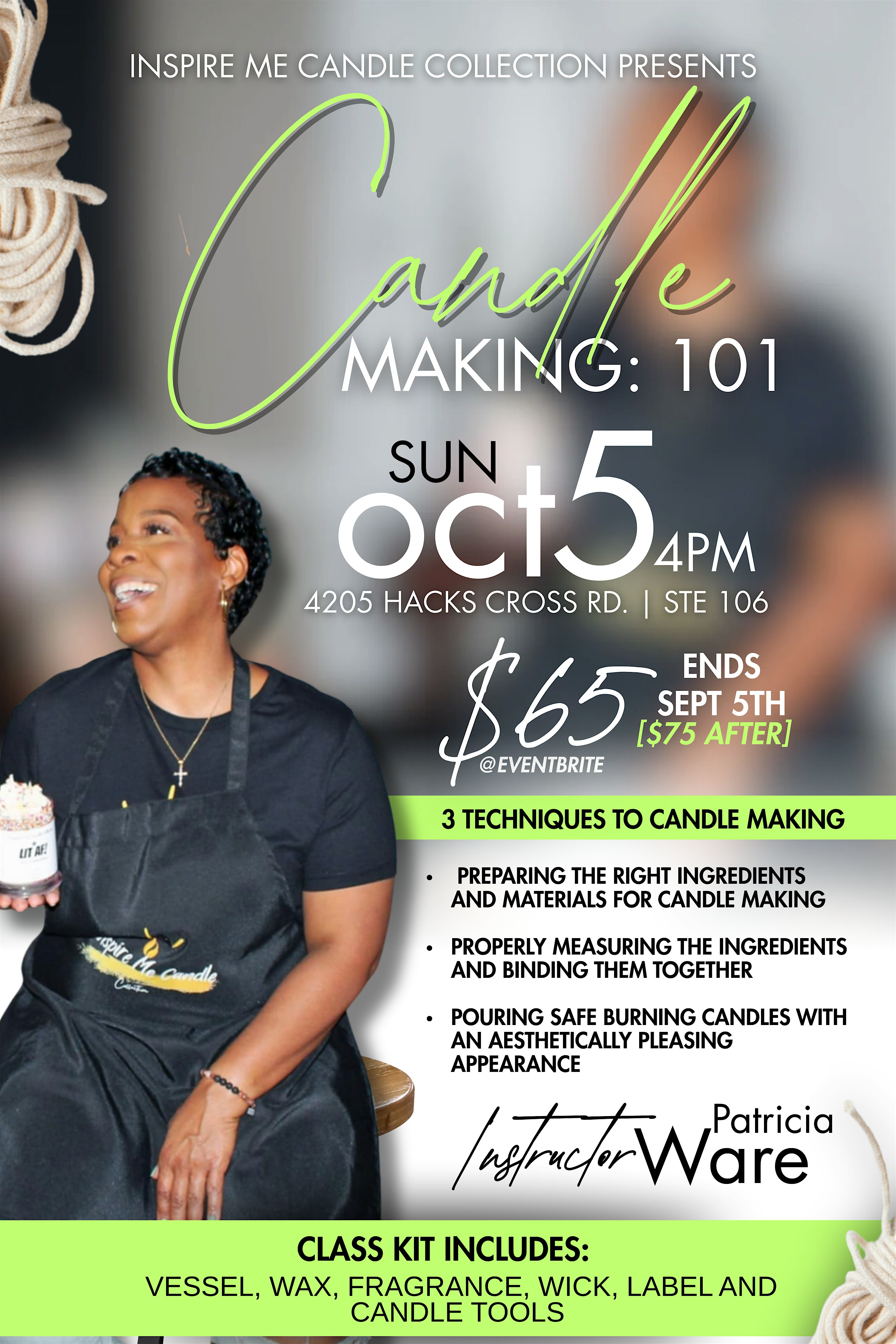 Candle Making 101 at 4202 Hacks Cross Rd #106 – Memphis, TN
