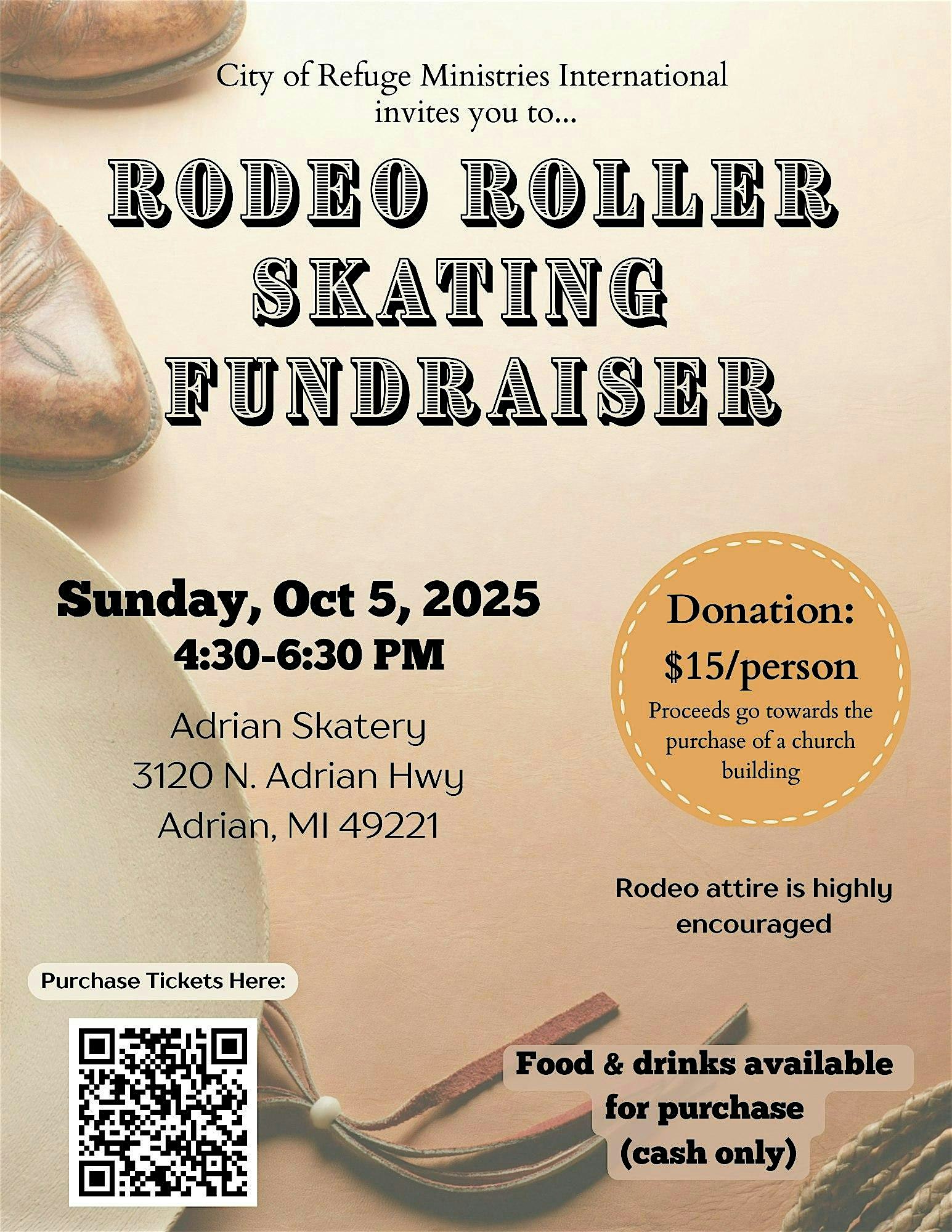 Rodeo Roller Skating Fundraiser at Adrian Skatery MI – Adrian, MI