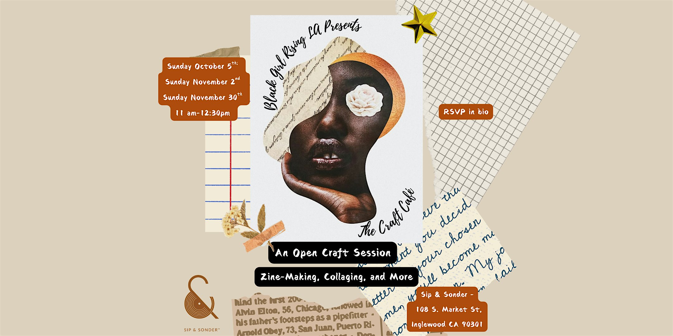 Black Girl Rising LA Presents: The Craft Café w/Sip & Sonder at Sip & Sonder – Inglewood, CA