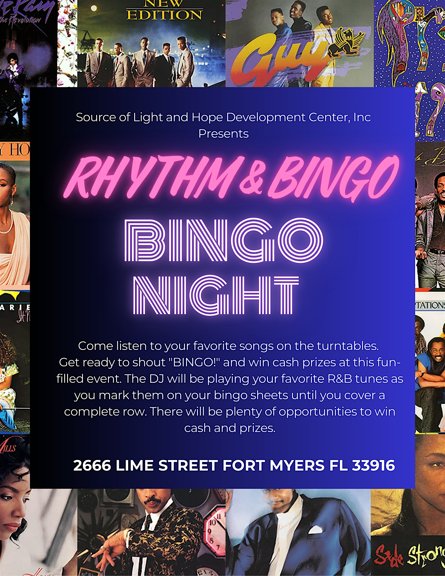 R&B Bingo Night at Source of Light and Hope Development, Inc – Fort Myers, FL