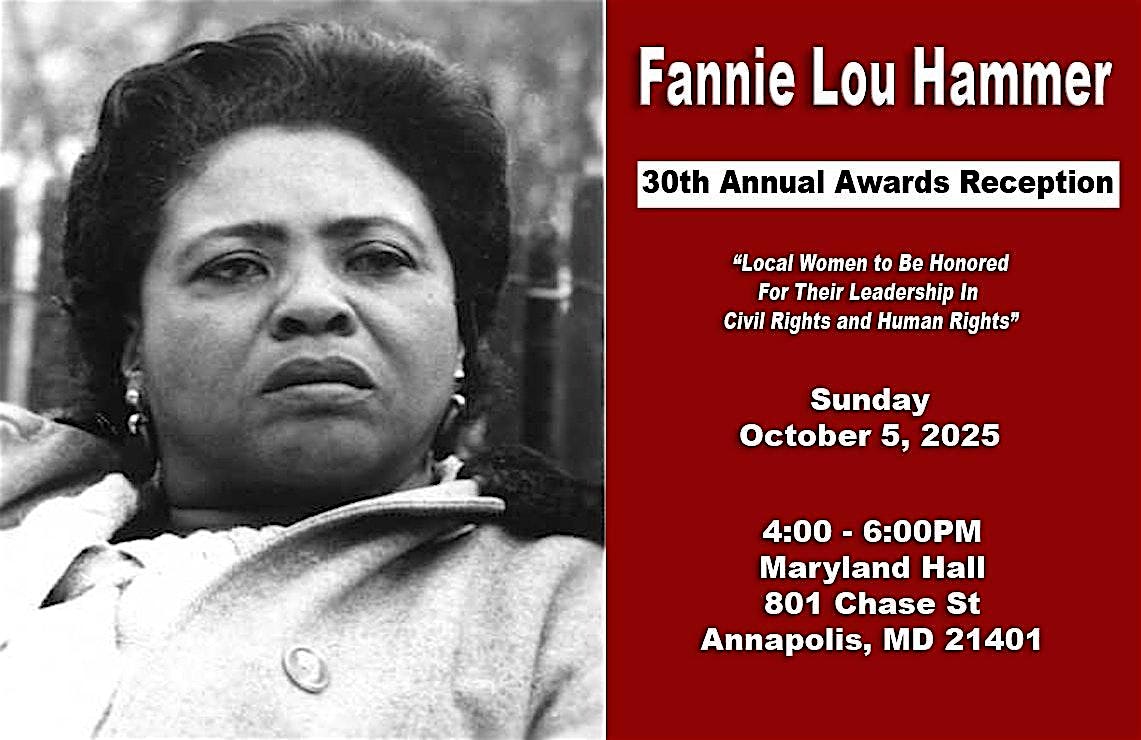 30th Annual Fannie Lou Hamer Awards Reception at 801 Chase St – Annapolis, MD