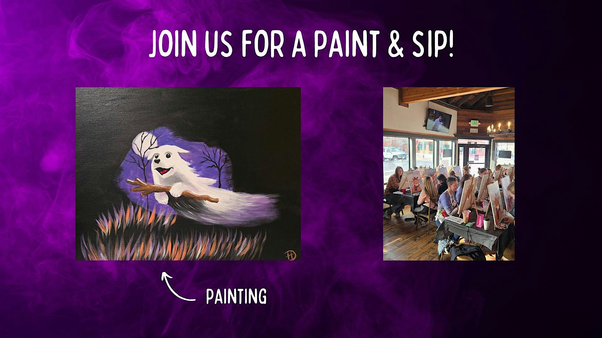 Paint & Sip – Midnight Fetch – at MECO Coffee! at MeCo Coffee Collective – Frederick, CO