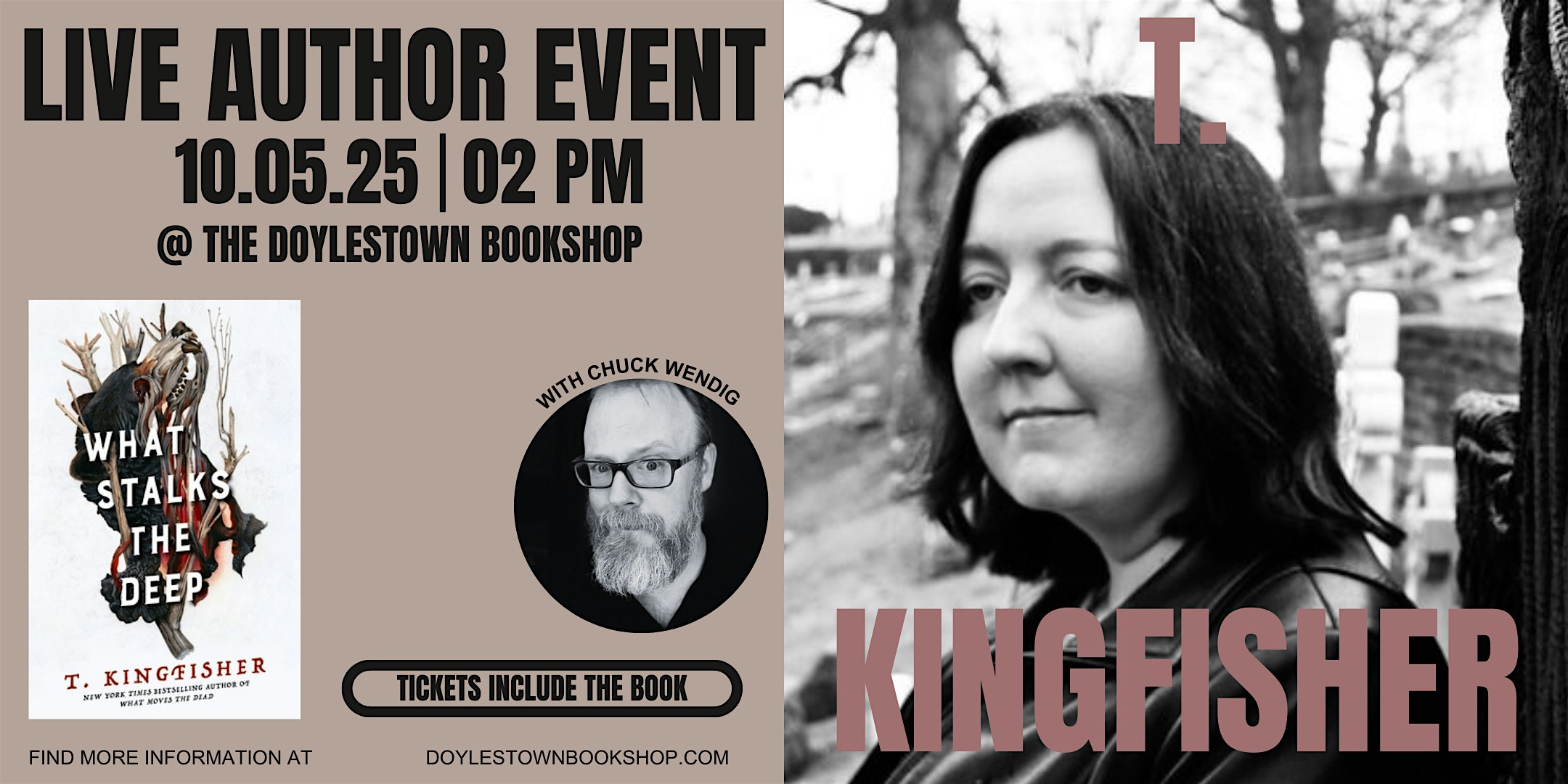 Author Event with T. Kingfisher at The Doylestown Bookshop – Doylestown, PA