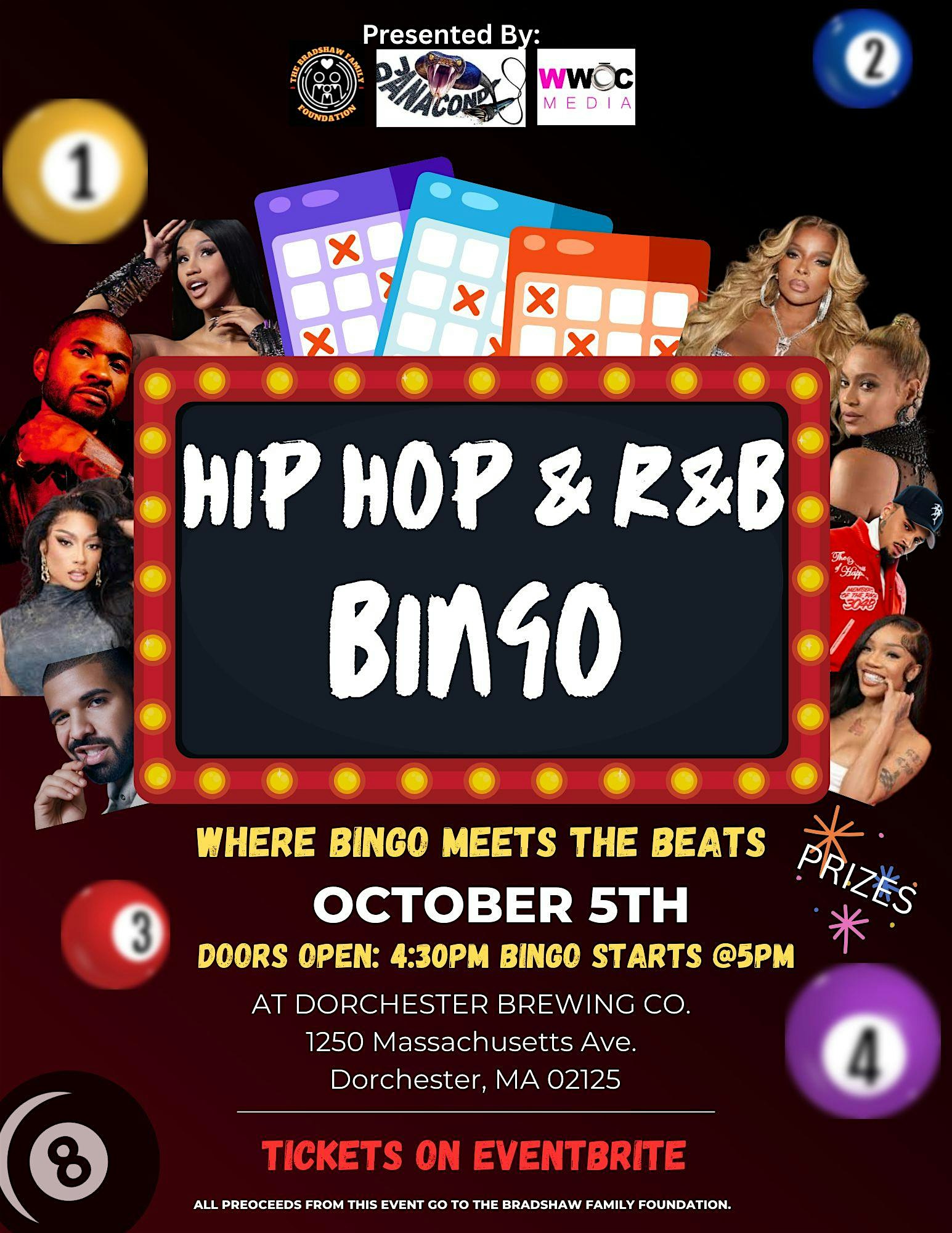 Hip Hop and R&B Bingo at Dorchester Brewing Company – Boston, MA