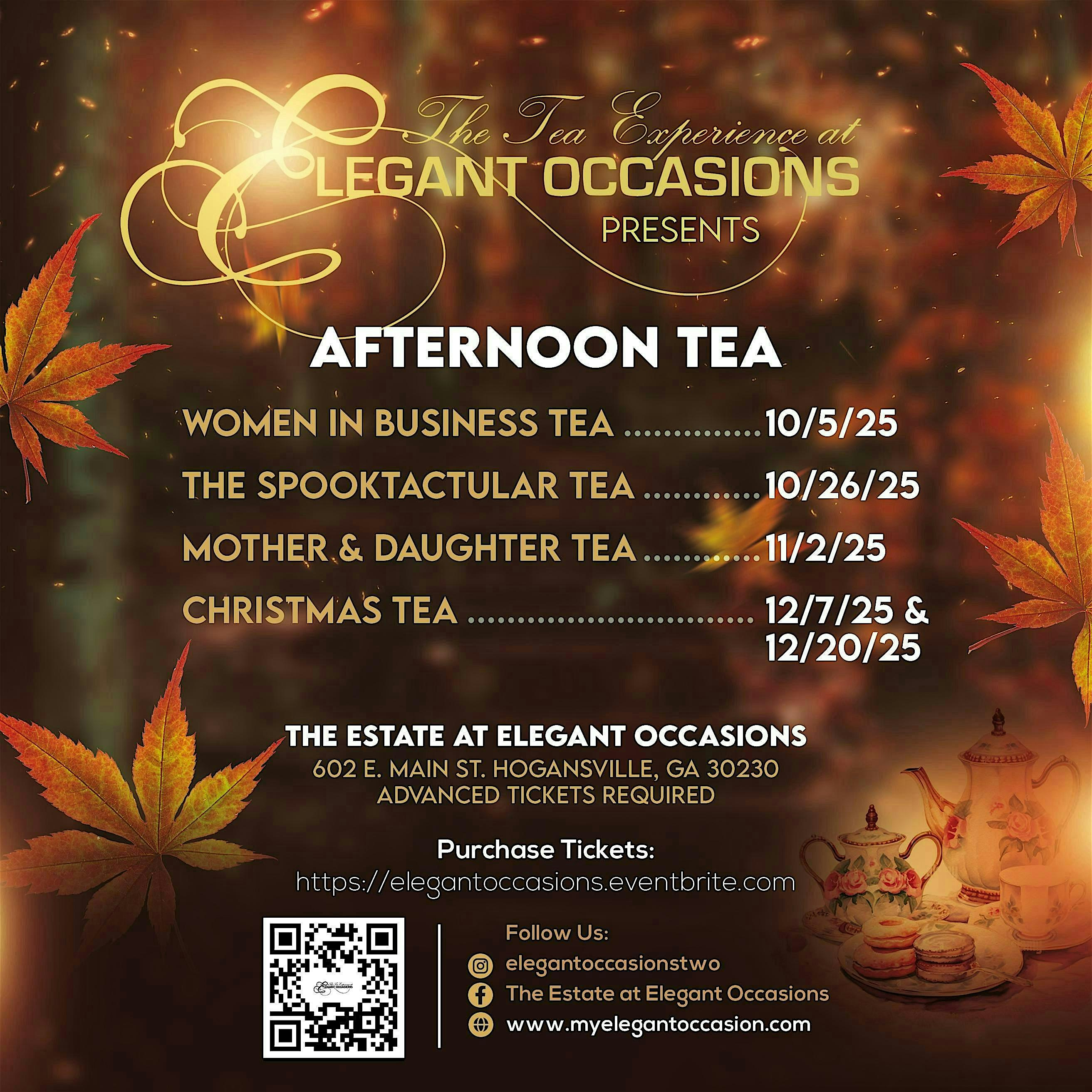 Women in Business Afternoon Tea at The Estate at Elegant Occasions – Hogansville, GA