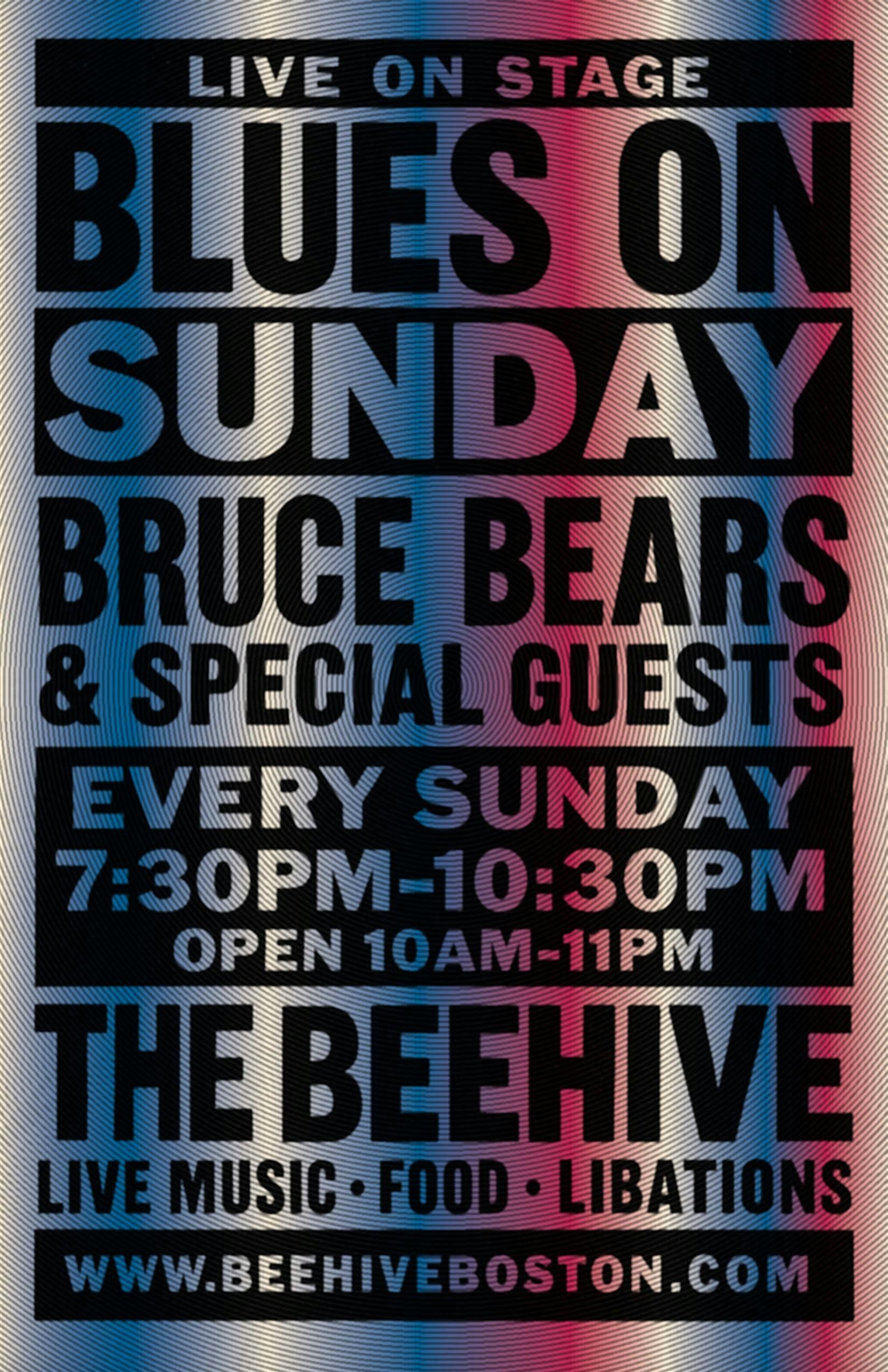 BLUES ON SUNDAY @ THE BEEHIVE at Beehive Restaurant – Boston, MA