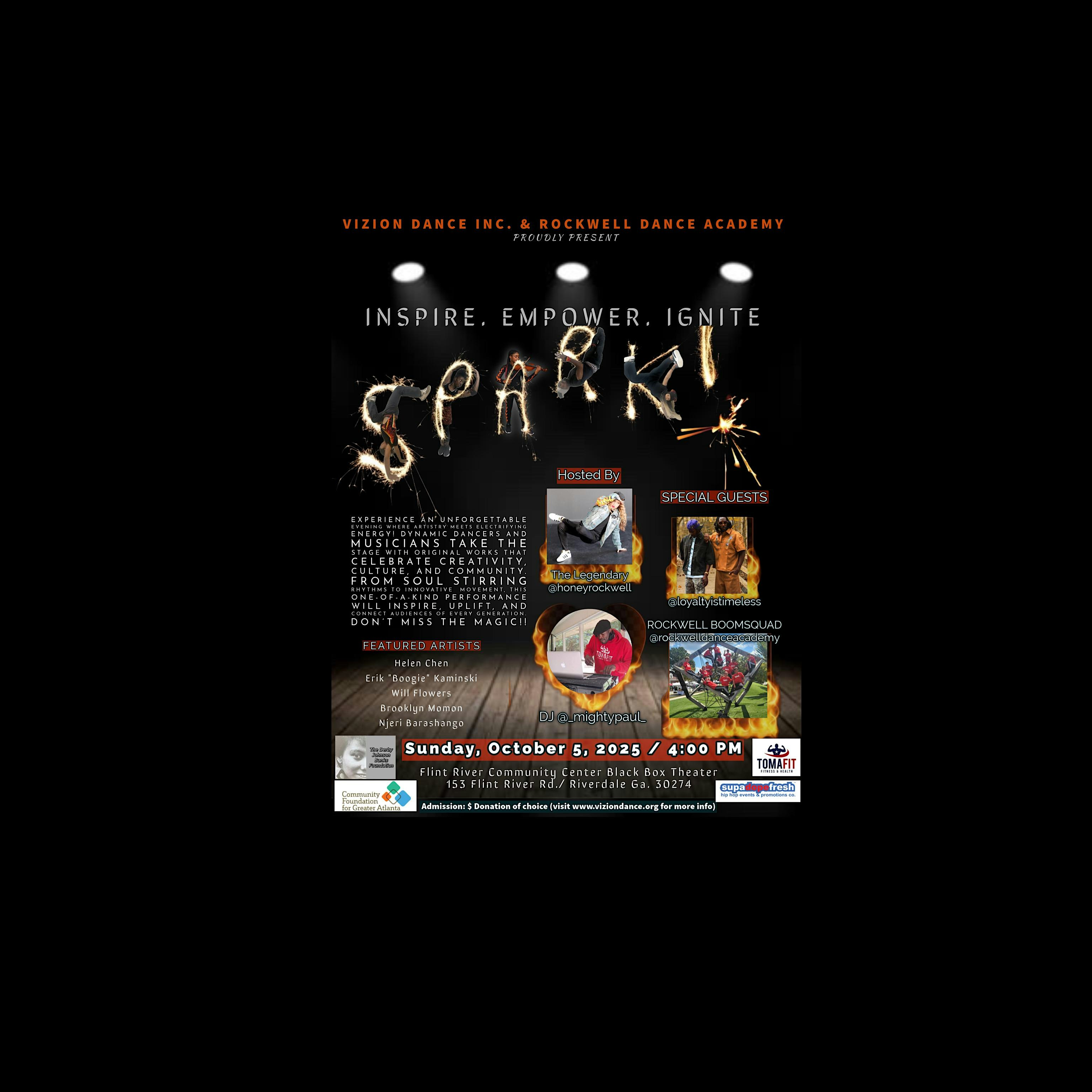 SPARK (Inspire. Empower. IGNITE) Artist Performance Series at Flint River Community Center – Riverdale, GA