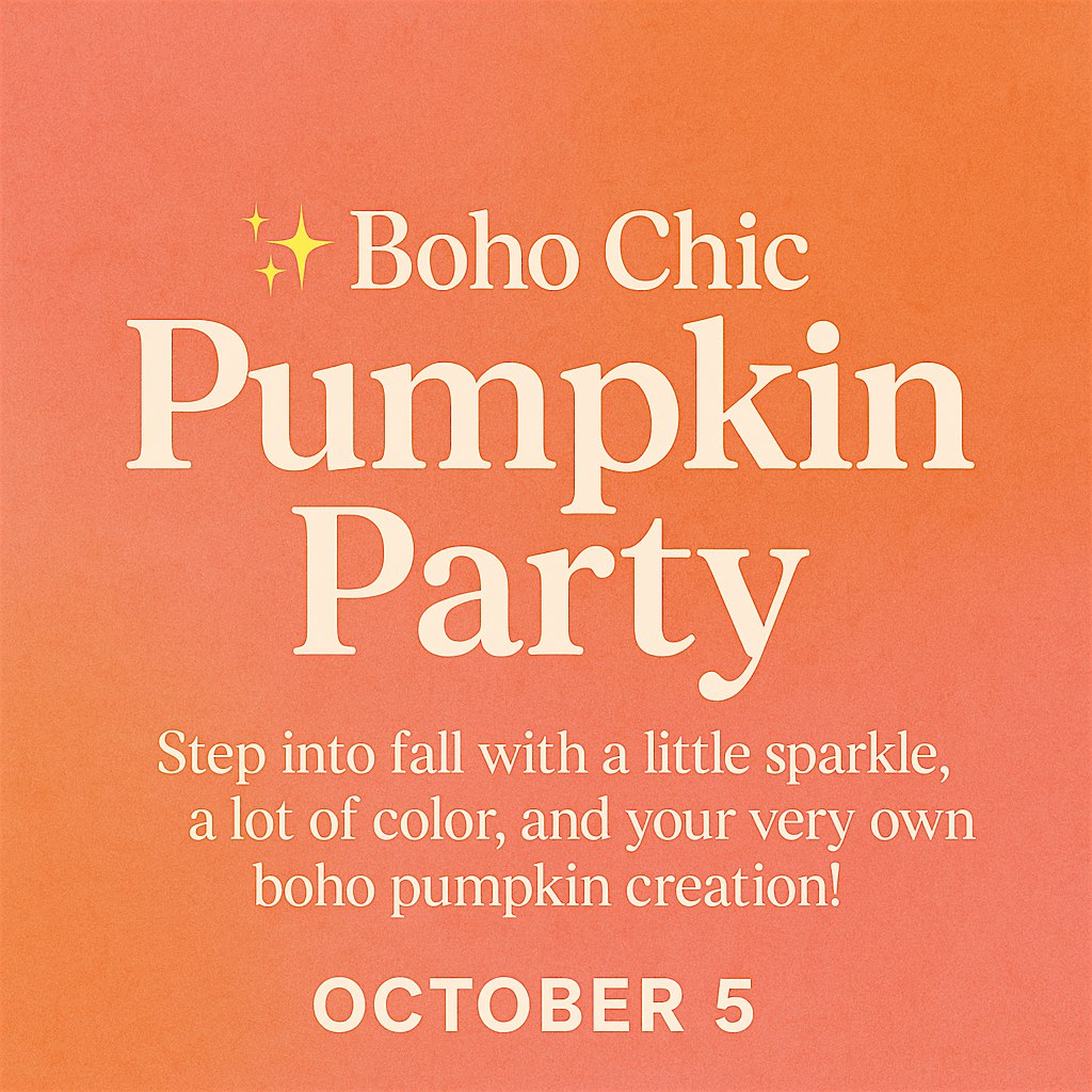 The Social SHIFT Presents: Boho Chic Pumpkin Party at 730 E Park Blvd suite 104 – Plano, TX