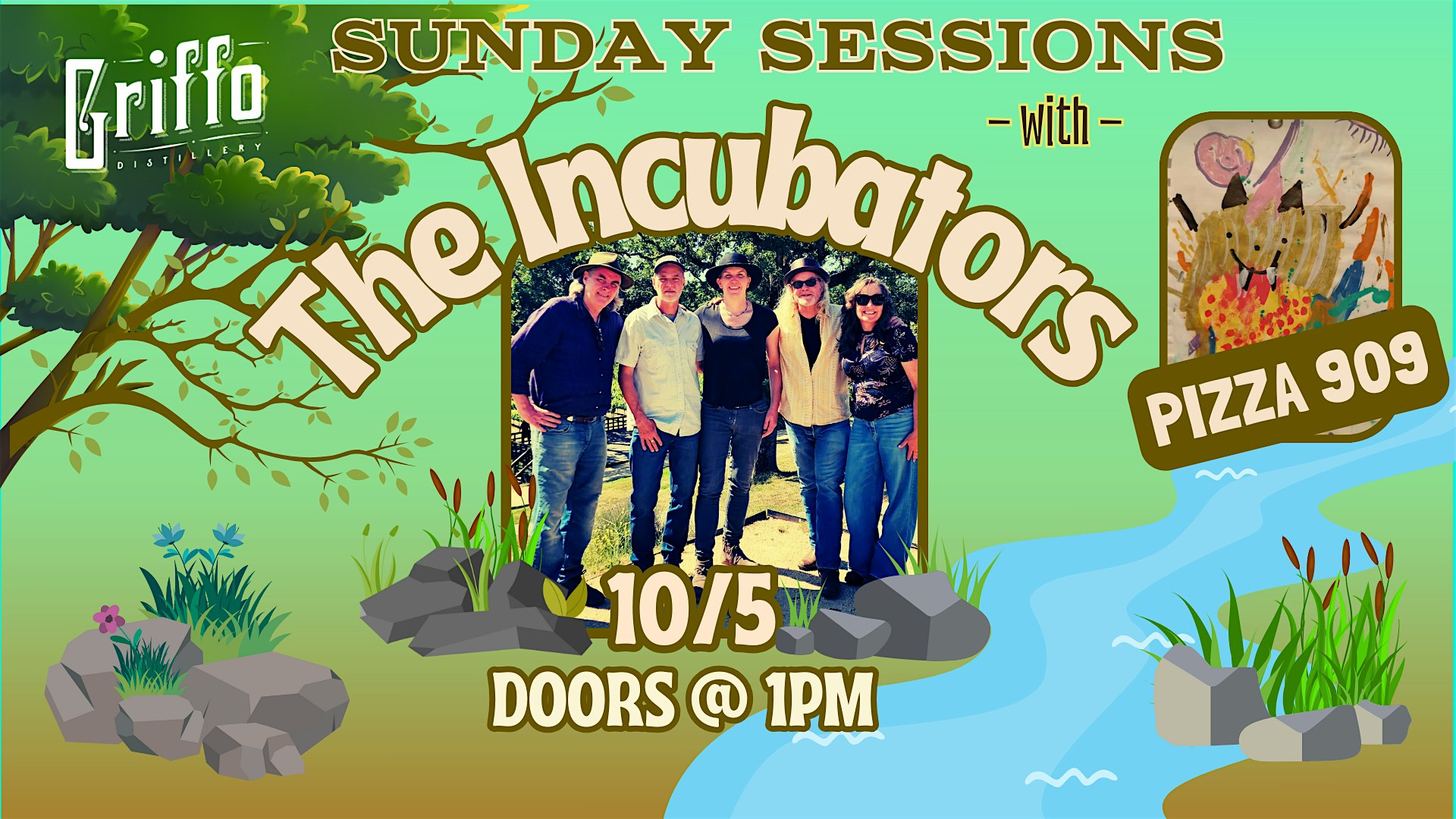 Sunday Sessions w/ The Incubators at Griffo Distillery & Tasting Bar – Petaluma, CA