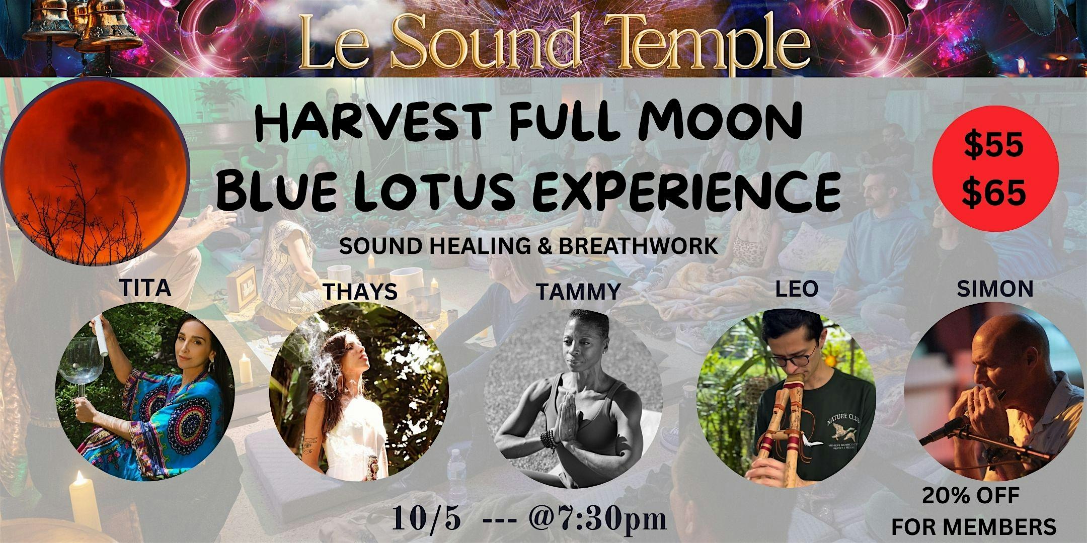 HARVEST FULL MOON SOUND HEALING + BLUE LOTUS TEA. SPECIAL GUESTS at Le Sound Temple – Fort Lauderdale, FL