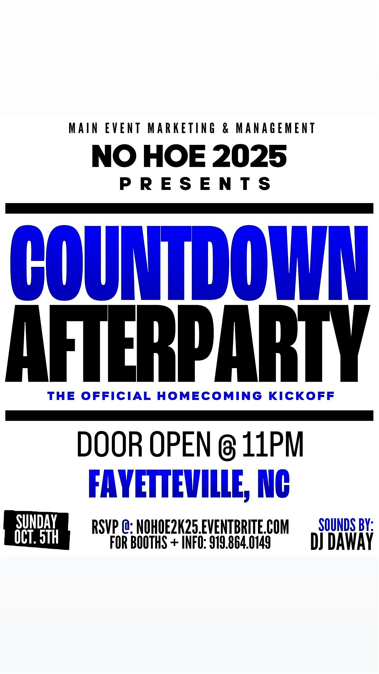 OVER CAPACITY || THE HOMECOMING COUNTDOWN AFTERPARTY at Downtown Fayetteville – Fayetteville, NC