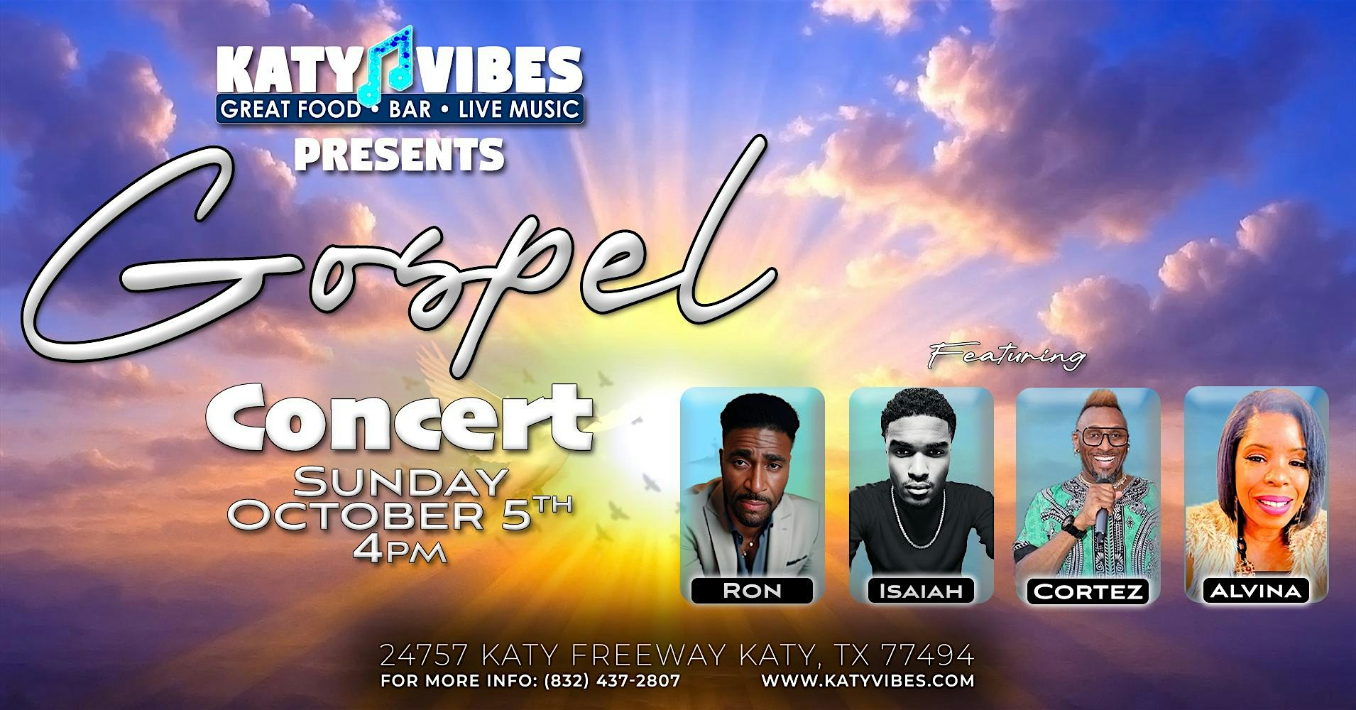 Gospel Concert at Katy Vibes! at Katy Vibes – Katy, TX