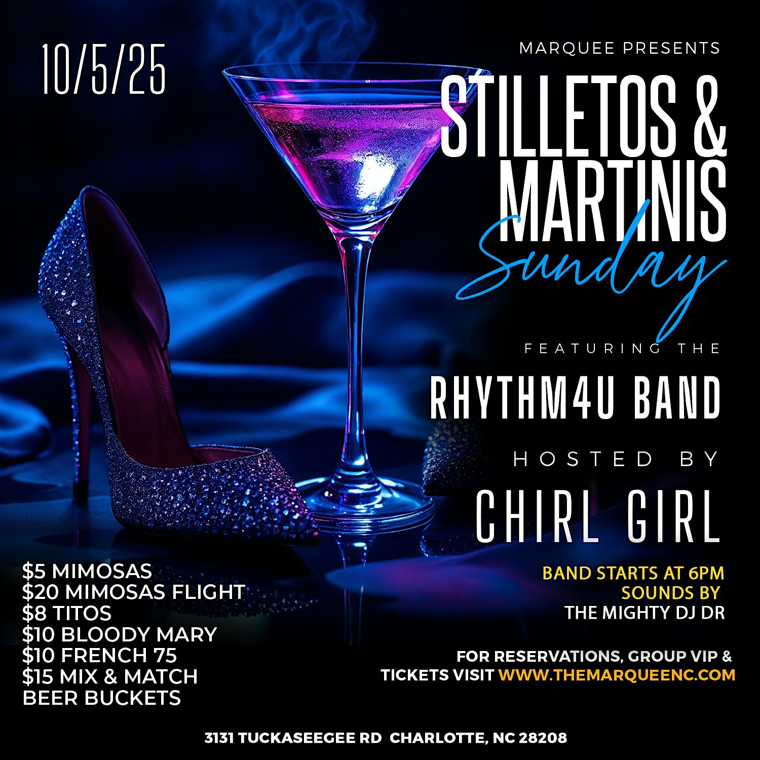 Live Music Charlotte – Stiletto & Martini Sunday at 3131 Tuckaseegee Road, Charlotte, NC, USA – Charlotte, NC