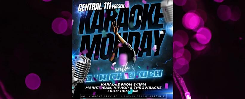 KARAOKE MONDAY at Central 111 Tapas Lounge – Virginia Beach, VA