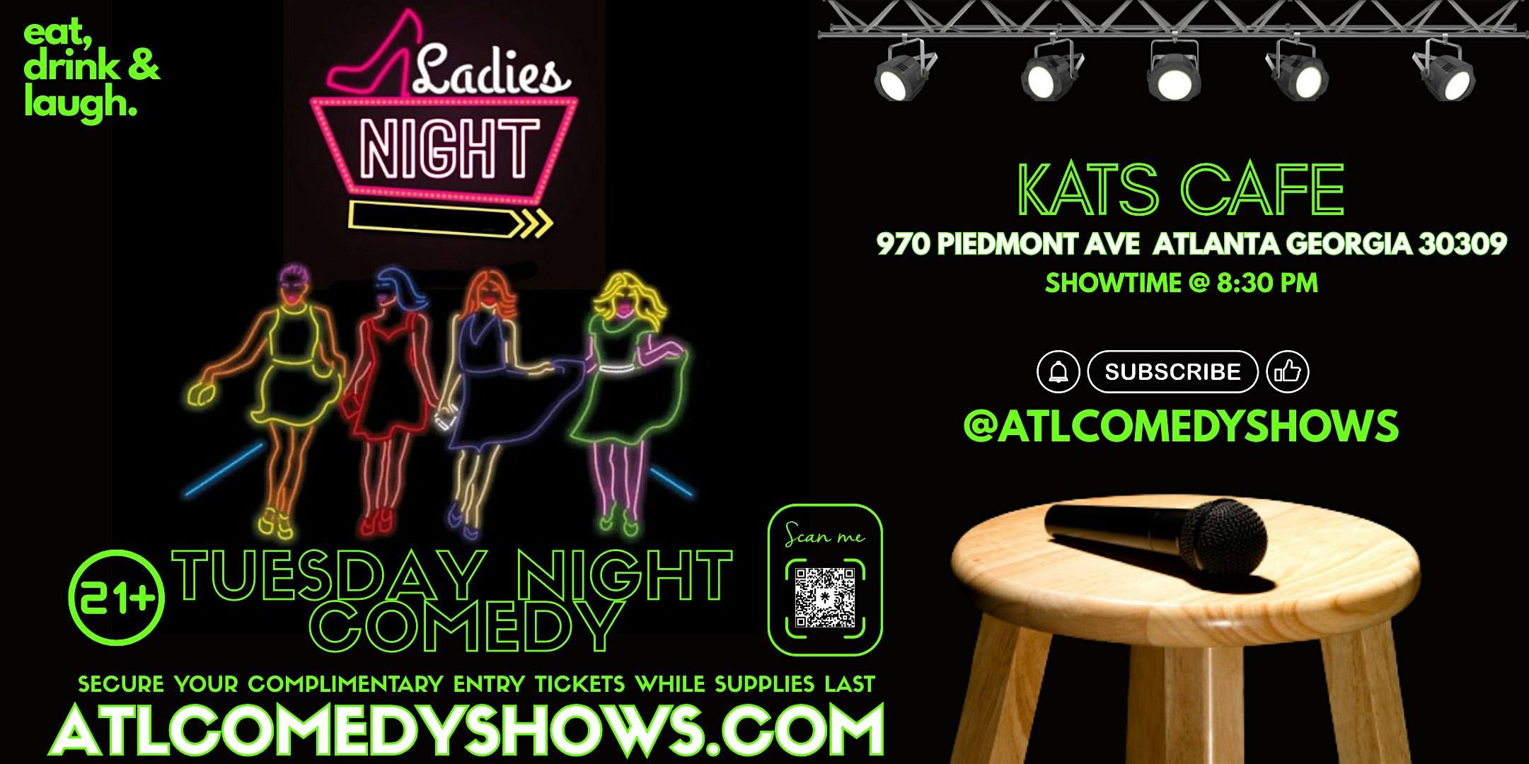 Ladies Night Comedy Jam @ Kat’s Cafe at Kats Cafe – Atlanta, GA