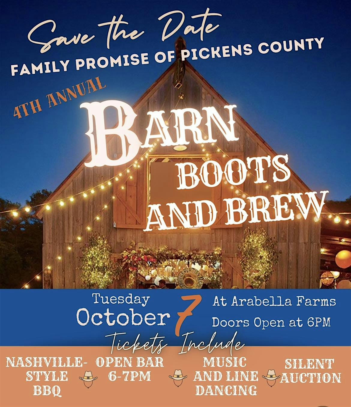 4th Annual Barn Boots & Brew at Arabella Farm – Sunset, SC