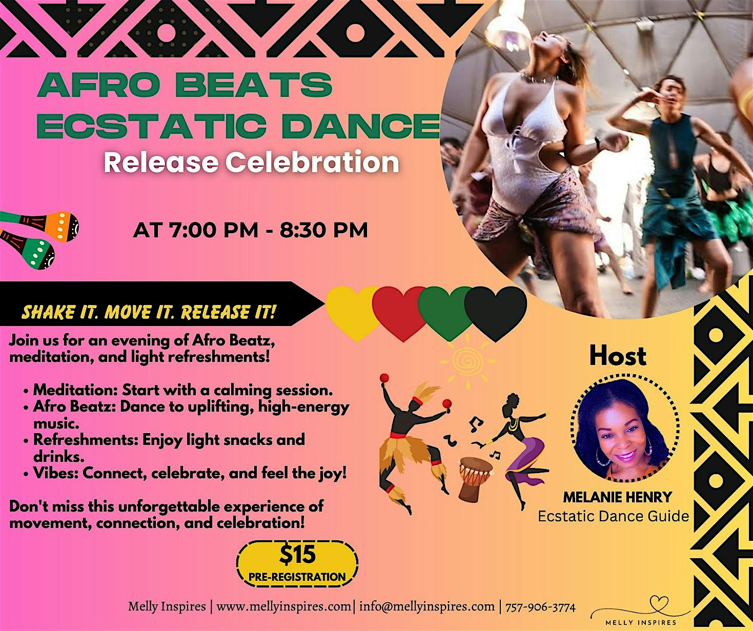 Afro Beats Ecstatic Dance Release Celebration at Holland Road – Virginia Beach, VA
