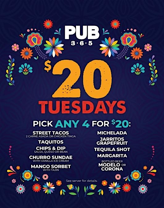 Tequila, Tacos and Taquitos Tuesday at Pub 365 at Pub 365 – Las Vegas, NV