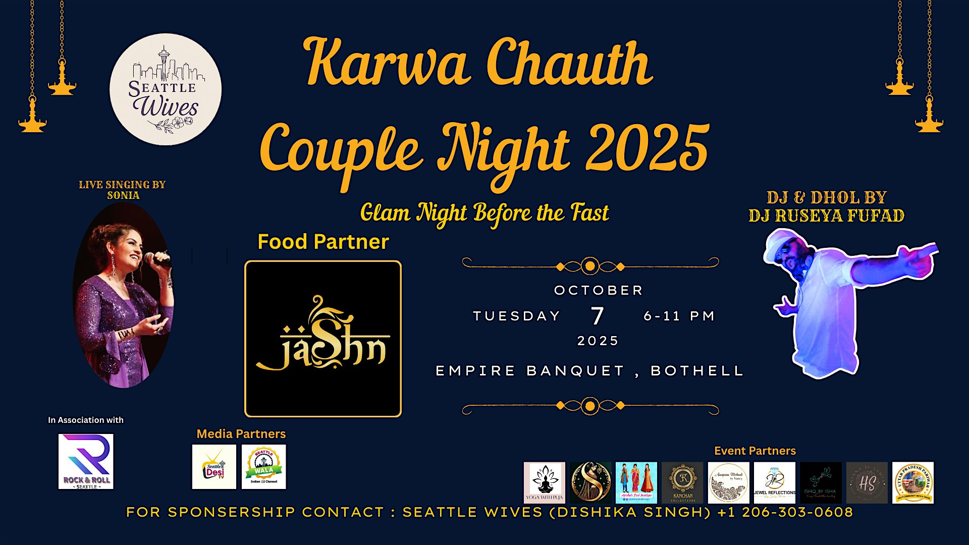 Karwa Chauth Couple Night 2025: Glam Night Before the Fast at Empire Banquet & Conference Hall – Bothell, WA