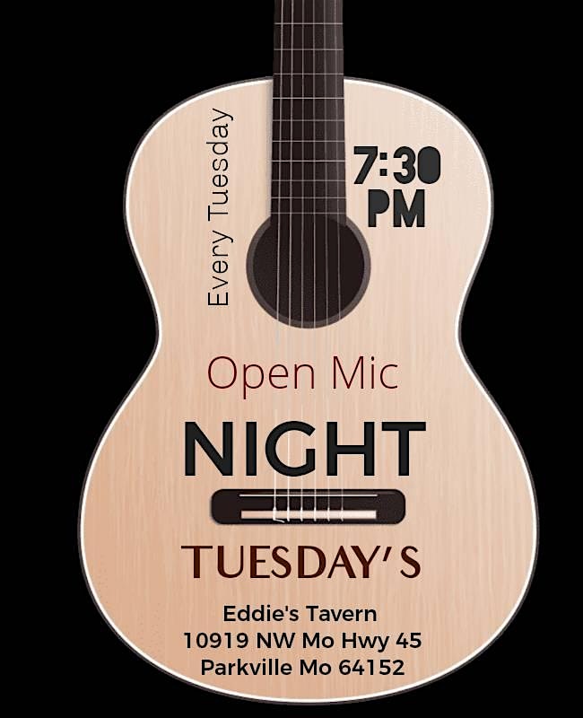 Open Mic Night at Eddie’s Tavern Parkville Mo – Kansas City, MO