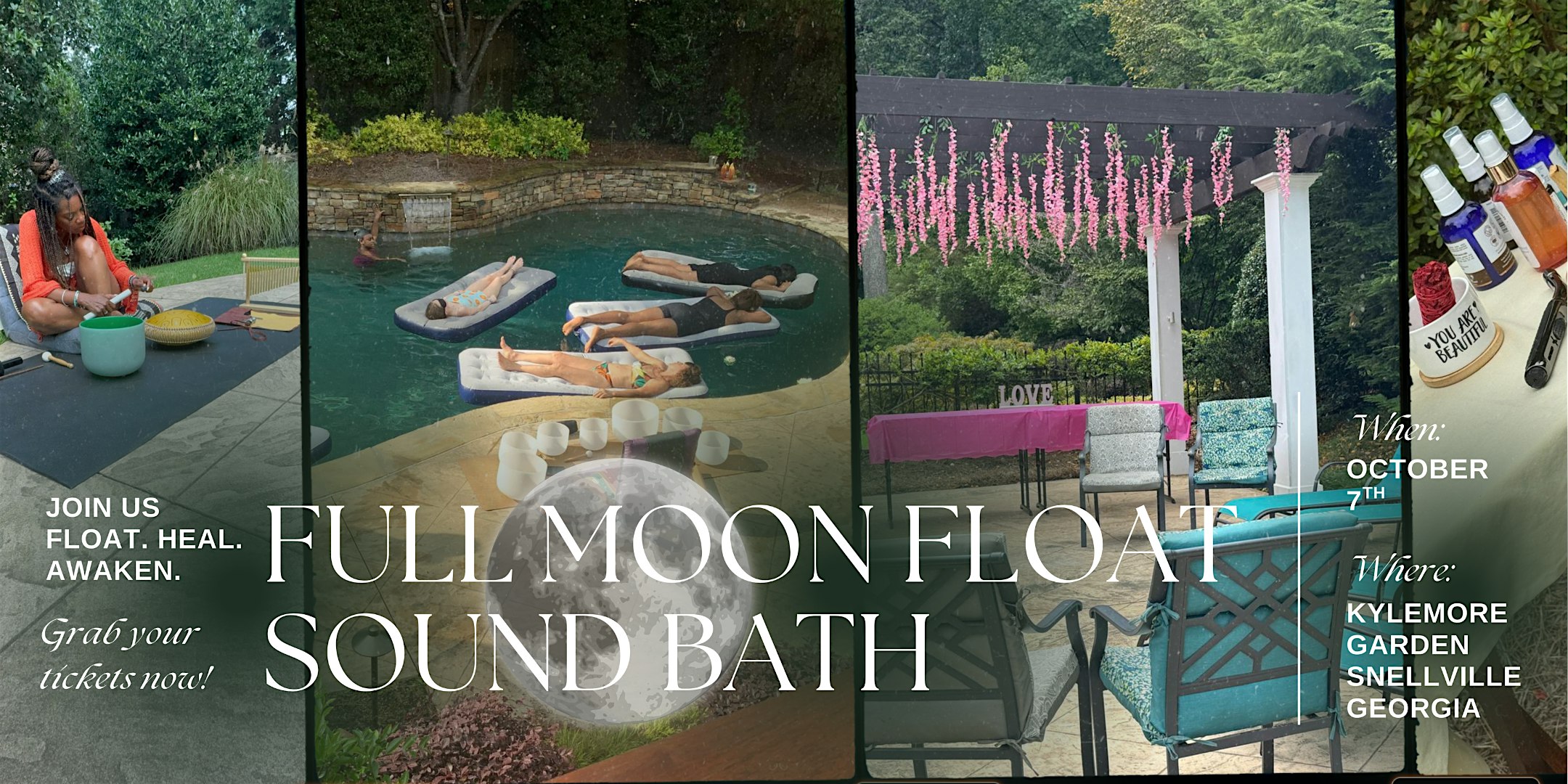 Full Moon Float Sound Bath: A Sacred Pool Sound Bath at Kylemore Gardens at Kylemore Lane Southwest – Snellville, GA