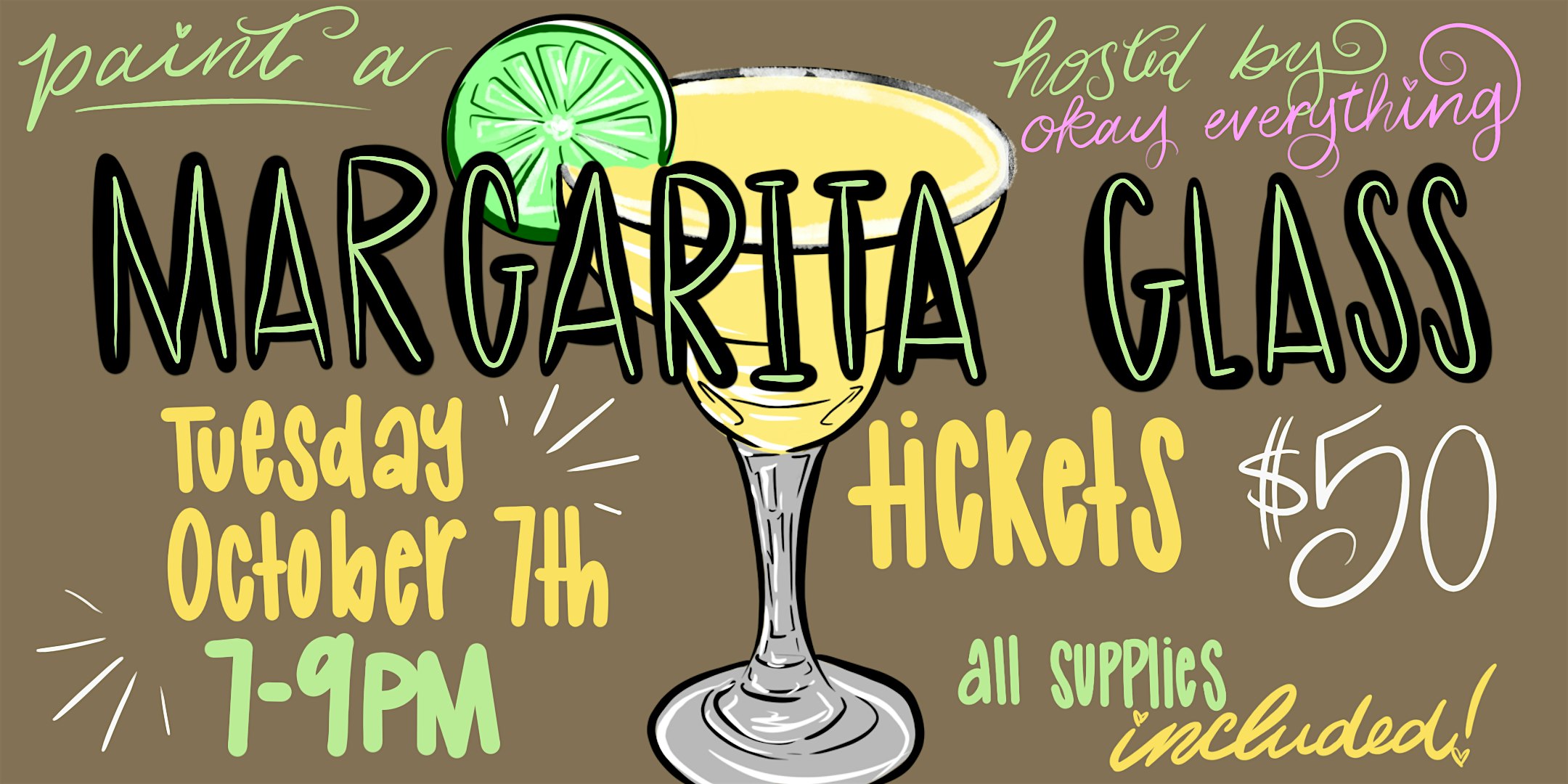 El Bufalo x OKE Paint & Sip – Margarita Glass Edition! at El Bufalo Tequila Bar & Kitchen – Baltimore, MD