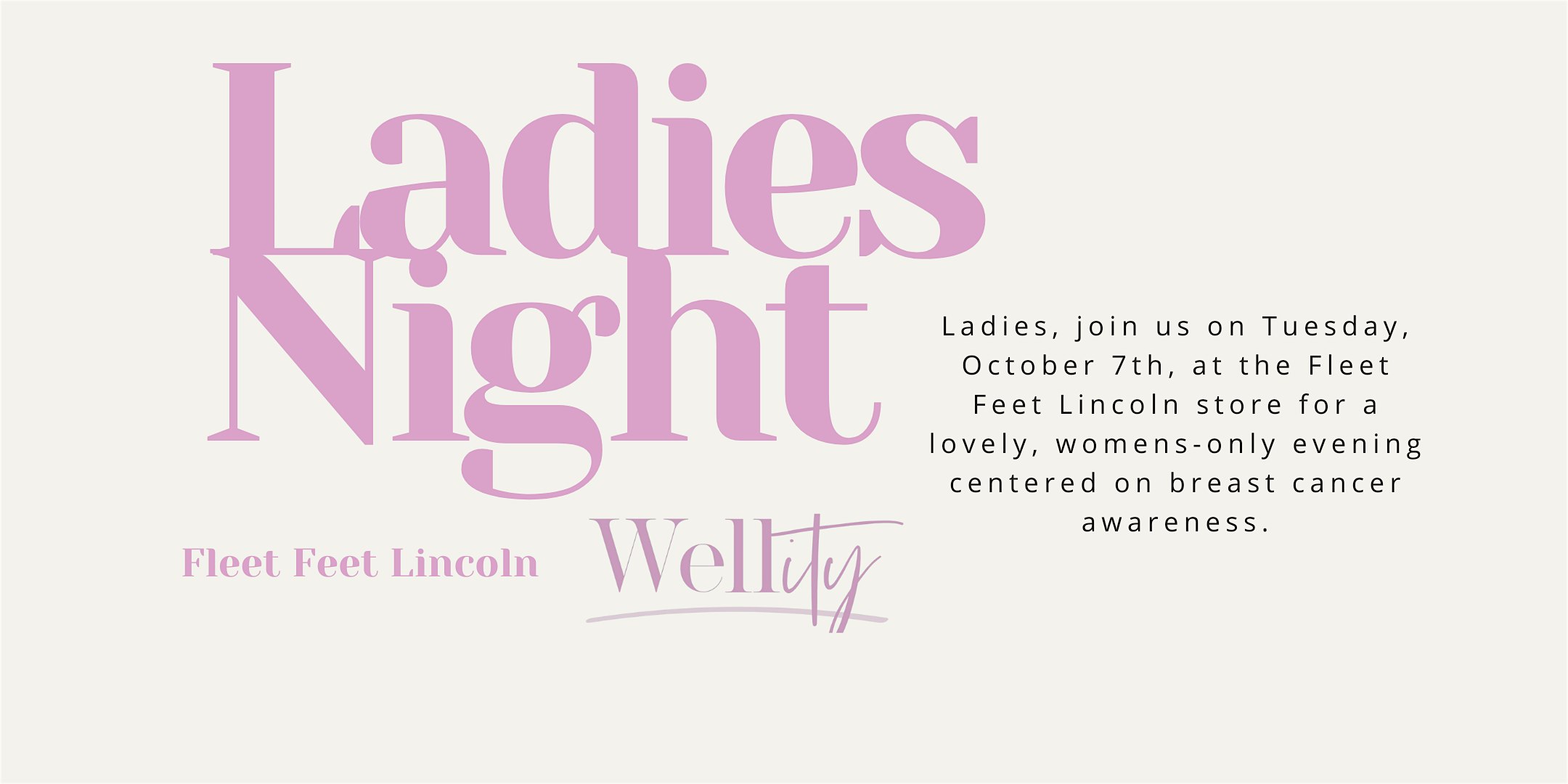 Ladies Night – Fleet Feet x Wellity at Fleet Feet Lincoln – Lincoln, NE