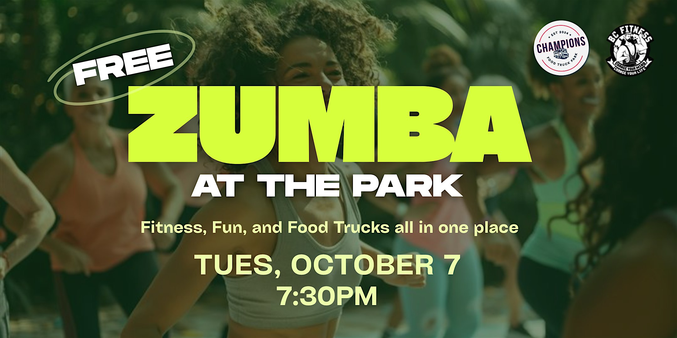 FREE Zumba Night with Music and Food Trucks at Champions Food Truck Park – Houston, TX