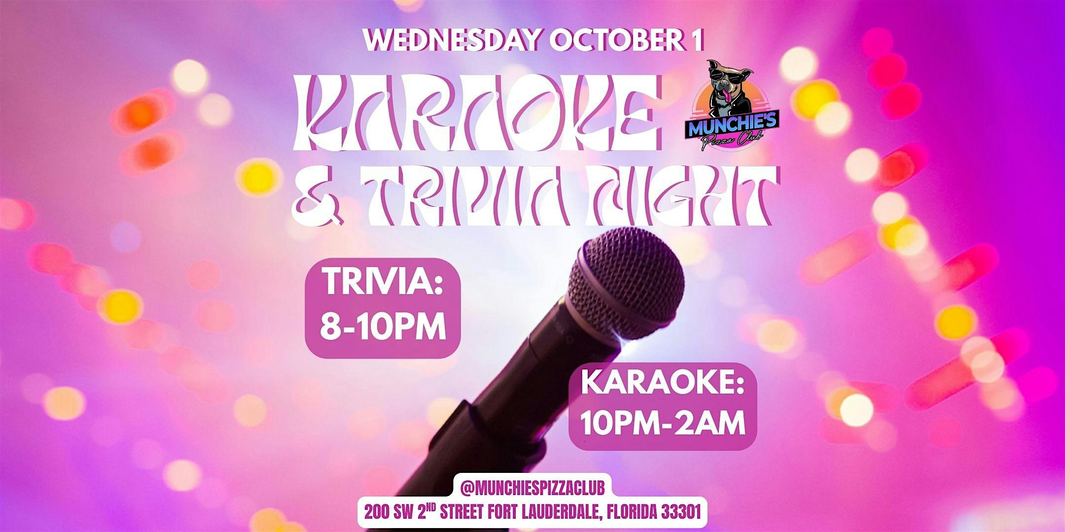 Game Show Trivia Karaoke Wednesdays at Munchie’s Pizza Club at Munchie’s Pizza Club – Fort Lauderdale, FL
