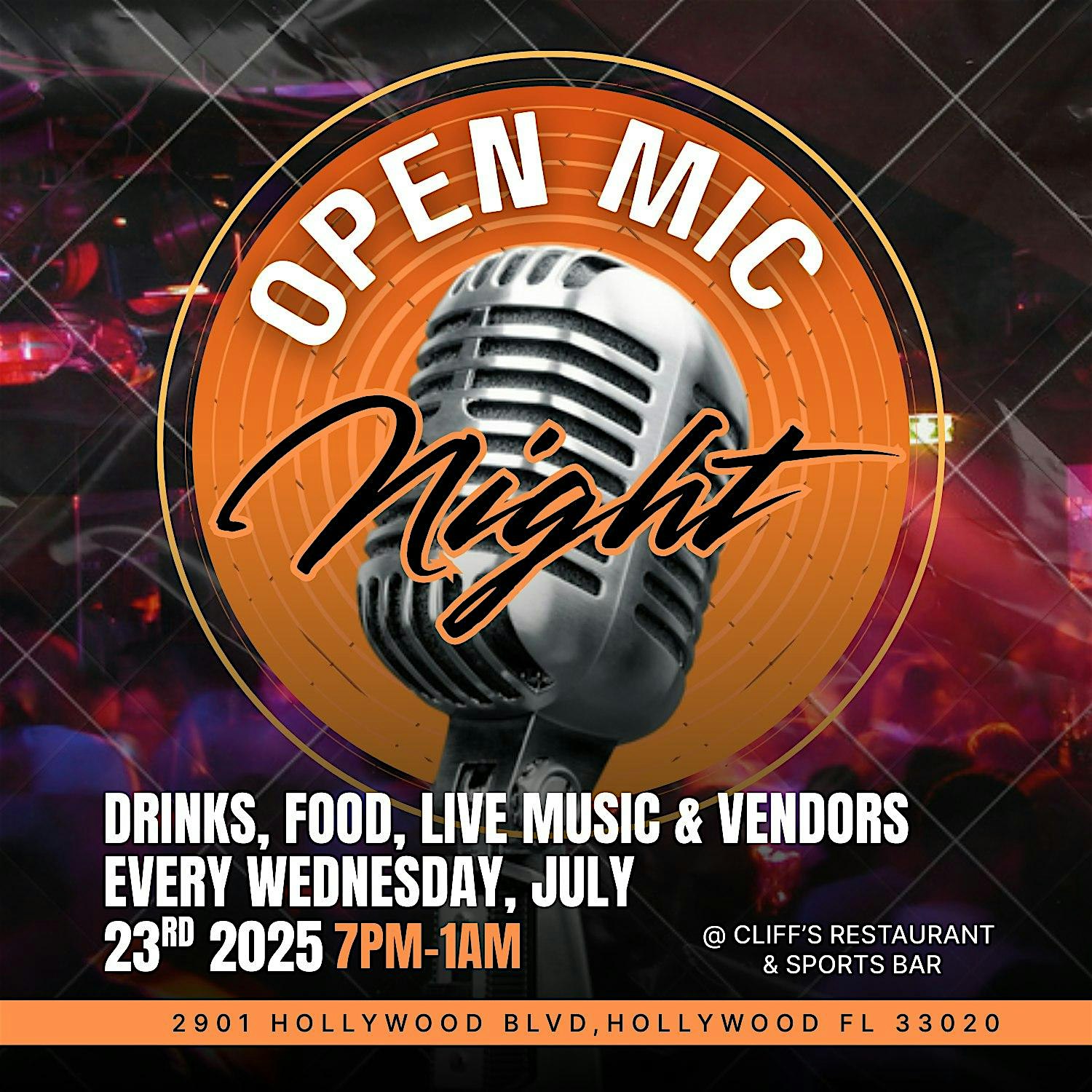 Soul United Poetry/Open Mic Night! at 2901 Hollywood Blvd – Hollywood, FL