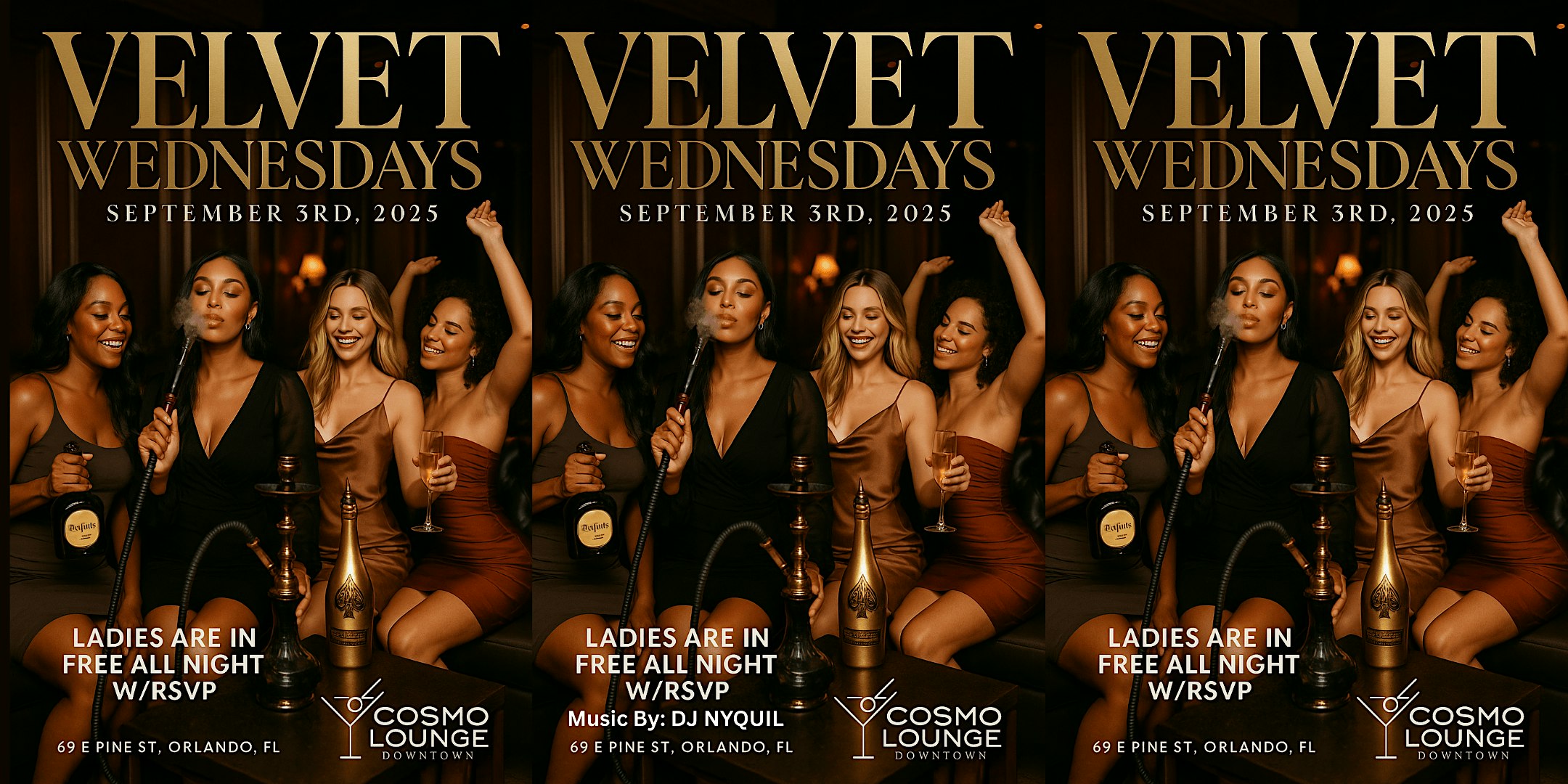Velvet Wednesdays Each & Wednesday @ Cosmo Downtown at 69 E Pine St – Orlando, FL