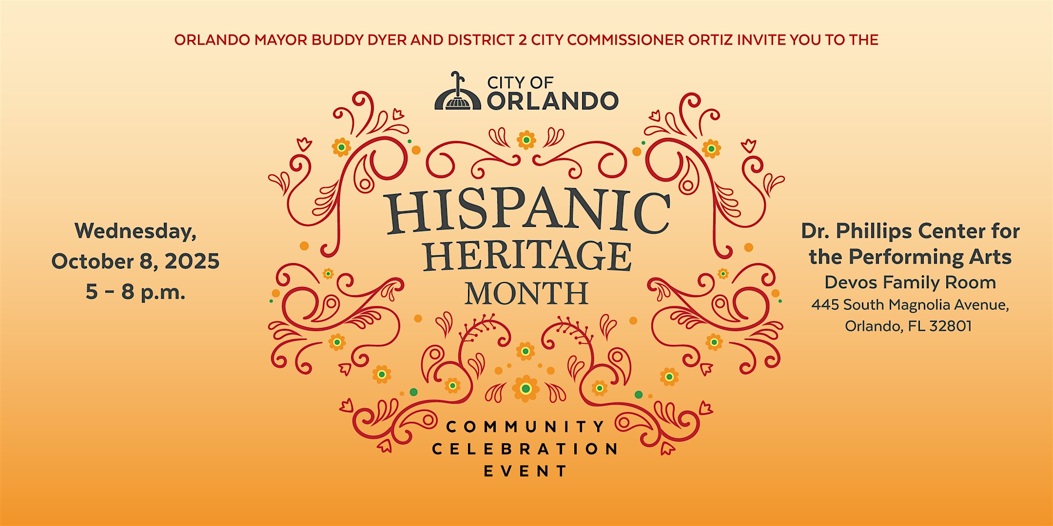 City of Orlando Hispanic Heritage Month Community Celebration at Dr. Phillips Center for the Performing Arts – Orlando, FL