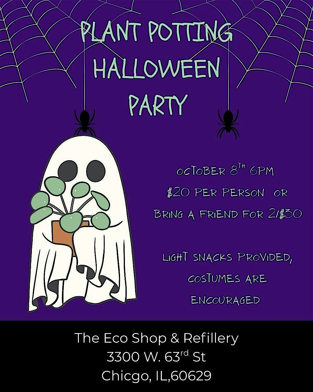 Plant Potting Halloween Party at The Eco Shop & Refillery – Chicago, IL