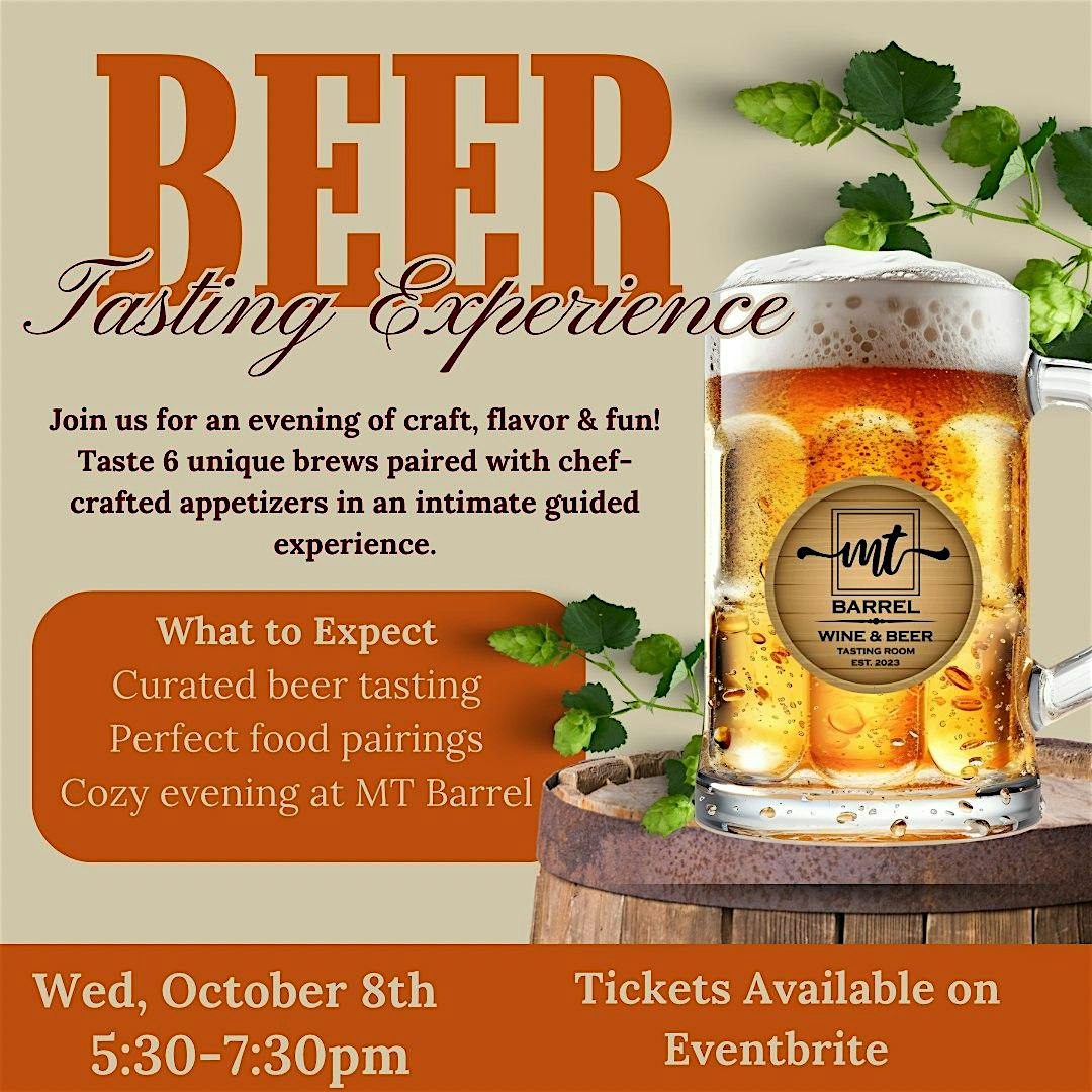 Beer Tasting Experience at MT Barrel Tasting Room – Peoria, AZ
