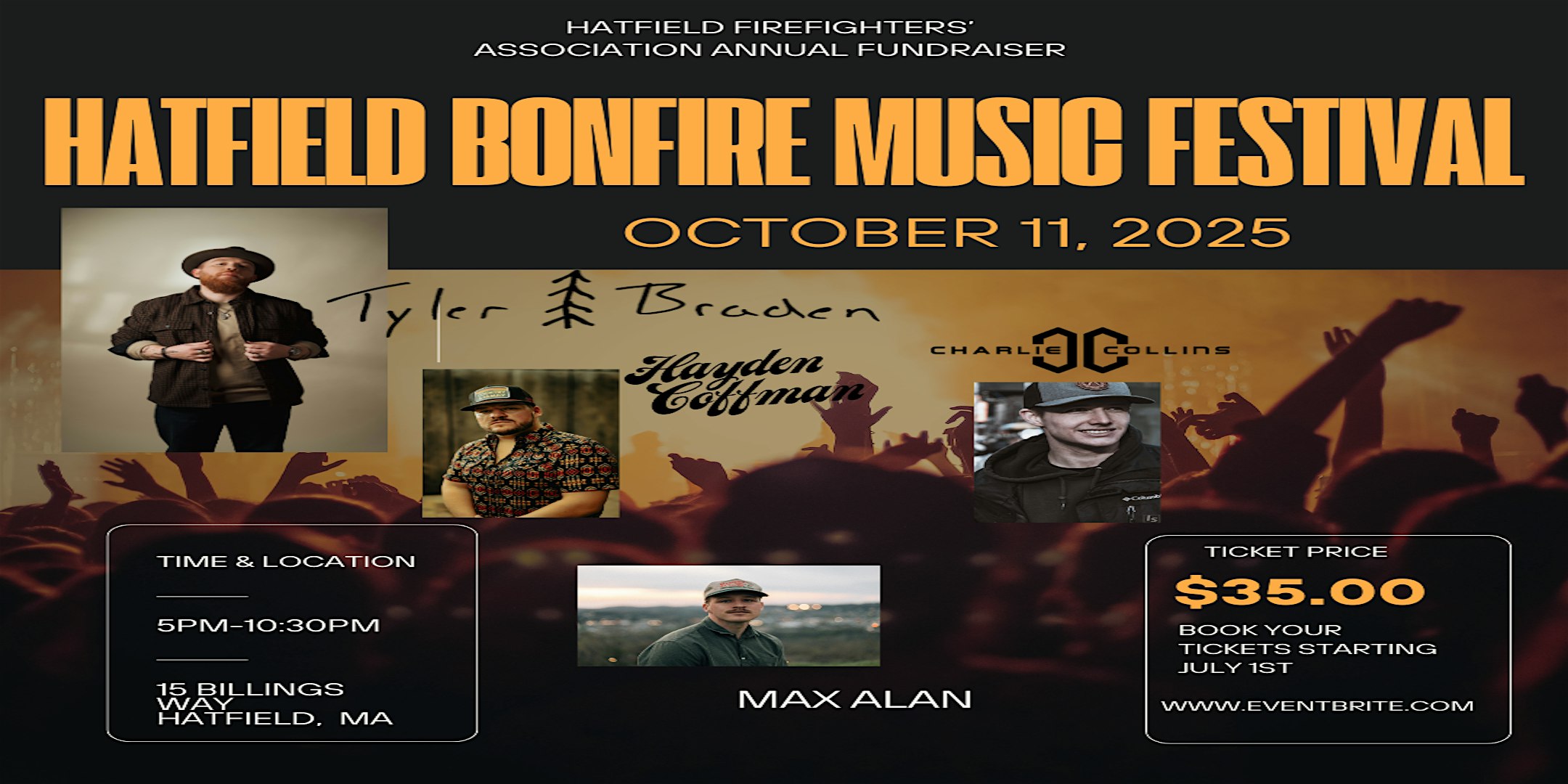2025 Hatfield Bonfire Music Festival at Hatfield Lions Club Pavilion – Hatfield, MA