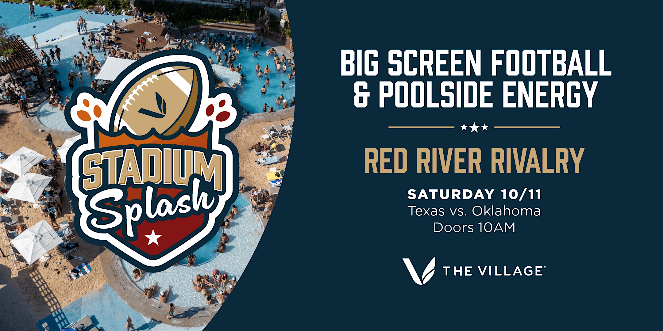 Stadium Splash: Red River Rivalry Watch Party at The Village Country Club – Dallas, TX