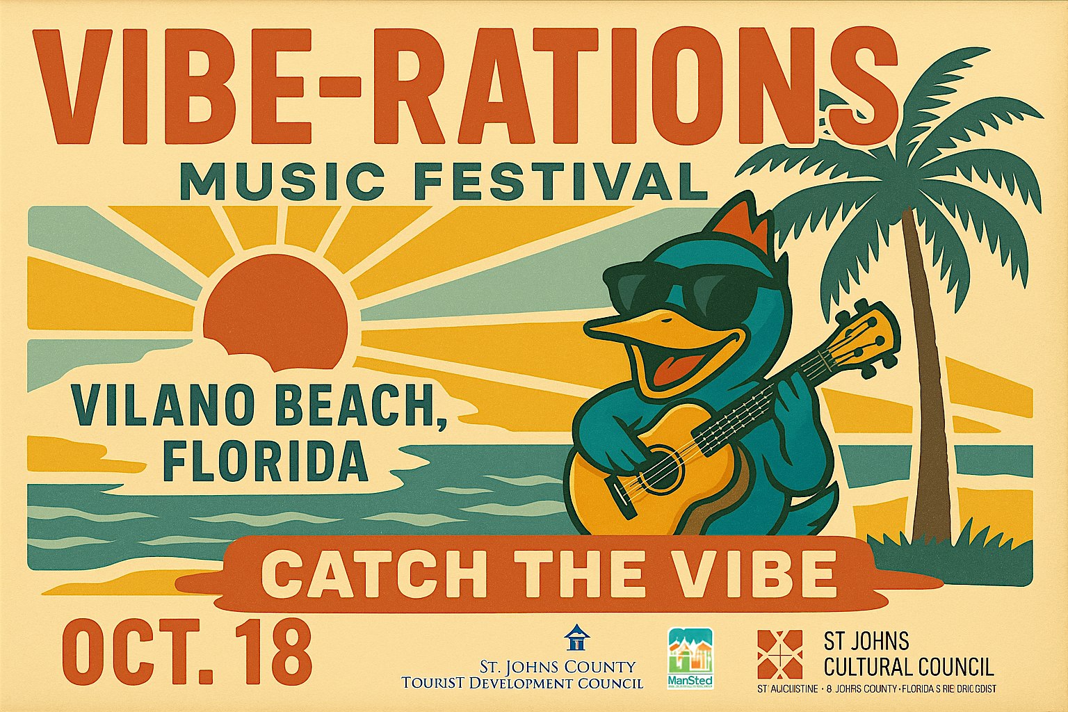 Vibe-Rations Music Festival 2025 at Vilano Beach The back lot of the Hampton at Vilano Road and Anahma road – St. Augustine, FL