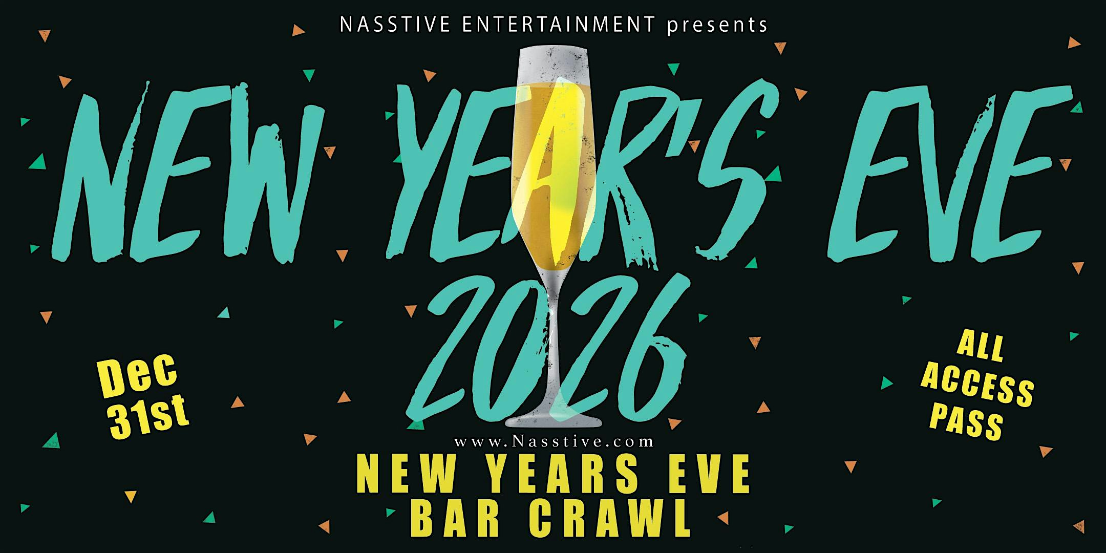 New Years Eve Chicago NYE Bar Crawl – All Access Party Pass at Wrigleyville – Chicago, IL