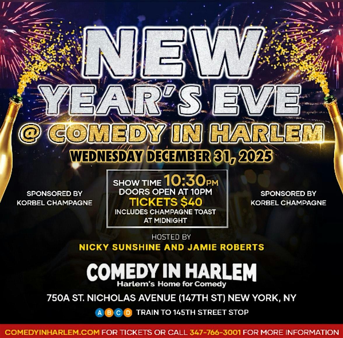 New Year’s Eve at Comedy In Harlem at Comedy In Harlem – New York, NY