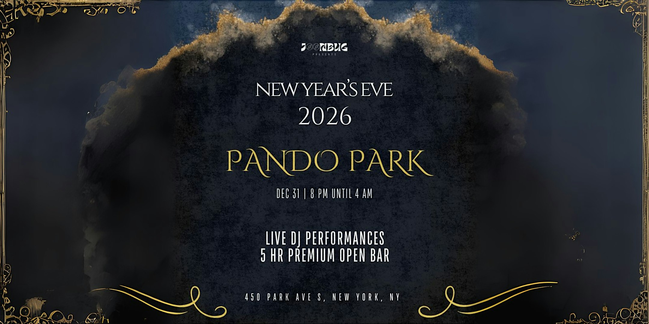 Pando Park NYE 2026 Party at 450 Park Ave S – New York, NY