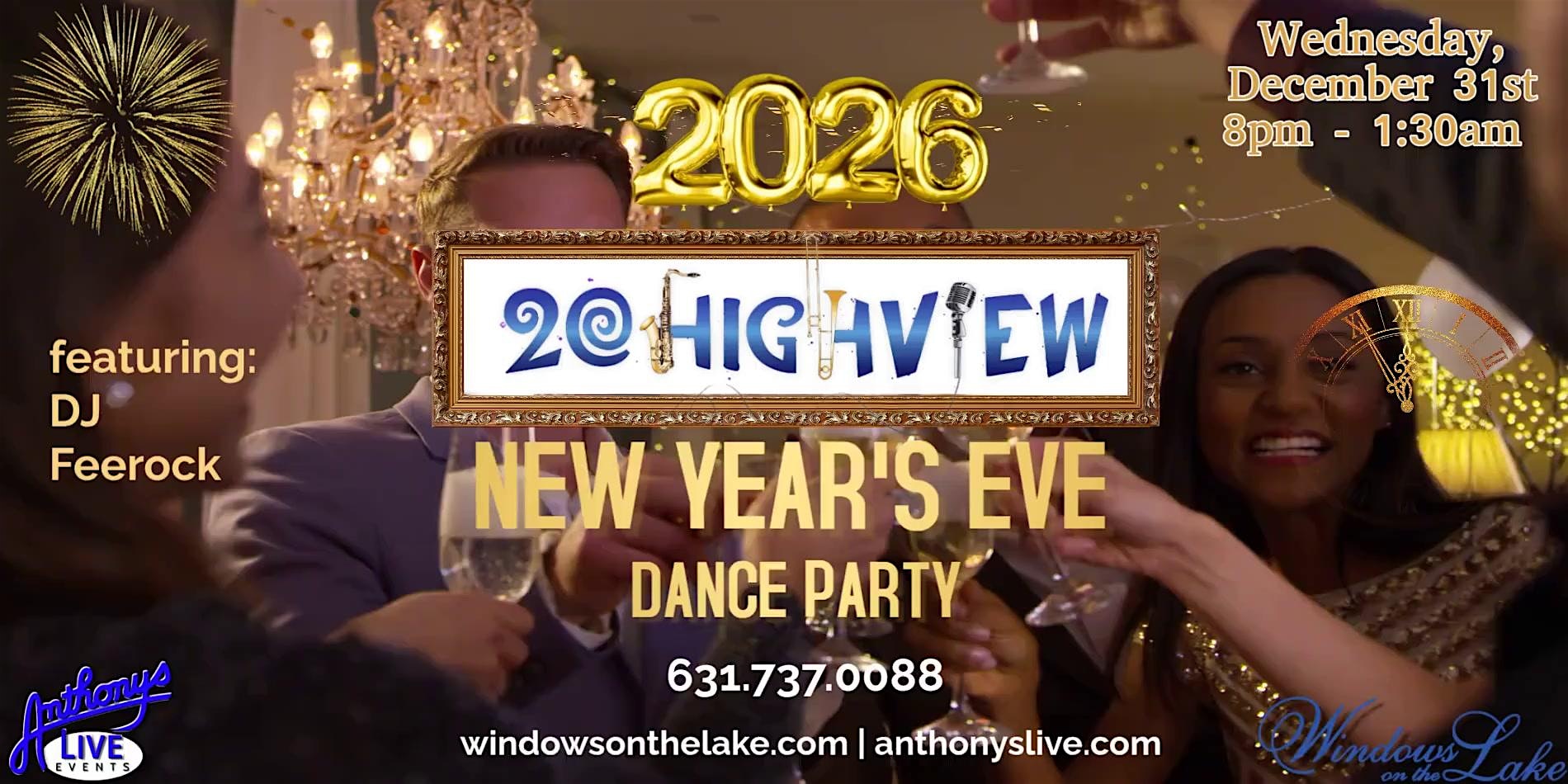 New Year’s Eve Dance Party 2026 at Windows On The Lake – Lake Ronkonkoma, NY