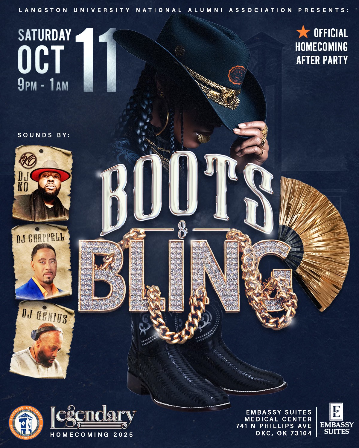 Boots & Bling Homecoming After Party at the Embassy Suites – Oklahoma City, OK