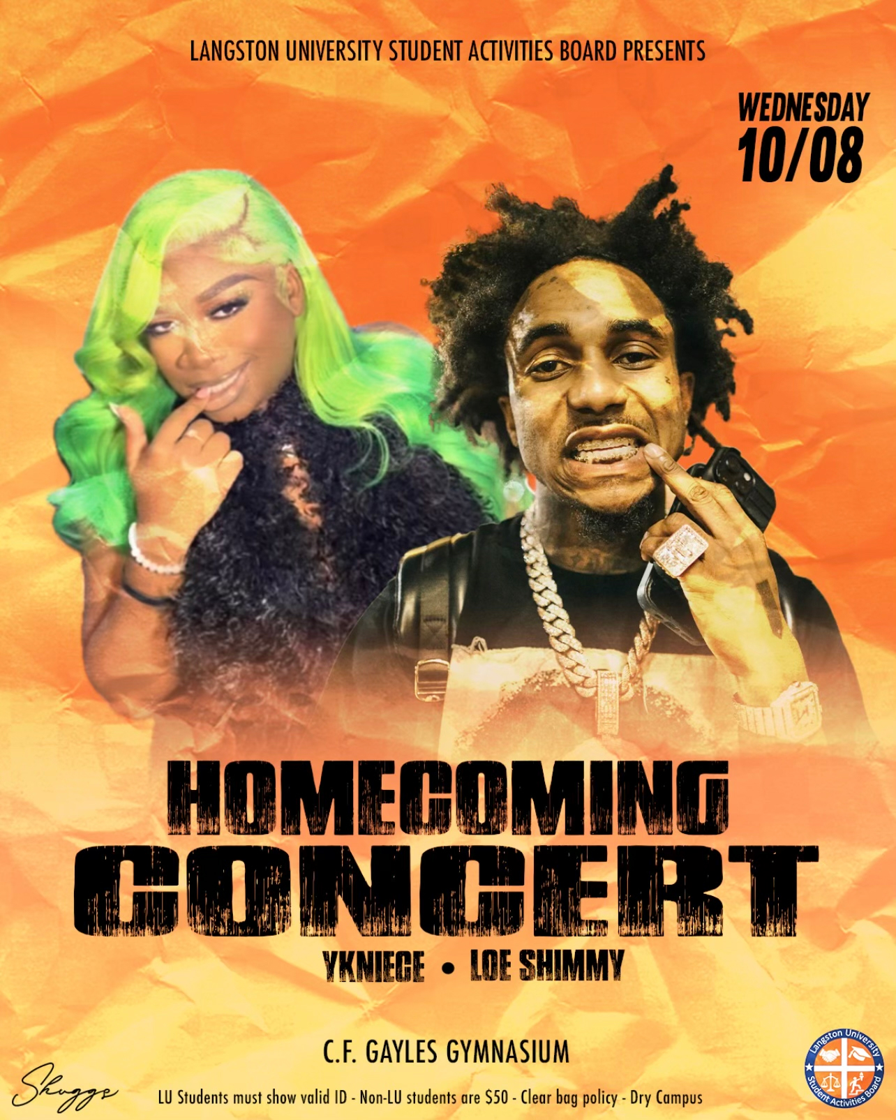Langston Homecoming Concert – Featuring: Loe Shimmy And YKNiece at C.F. Gayles Fieldhouse – Langston, OK