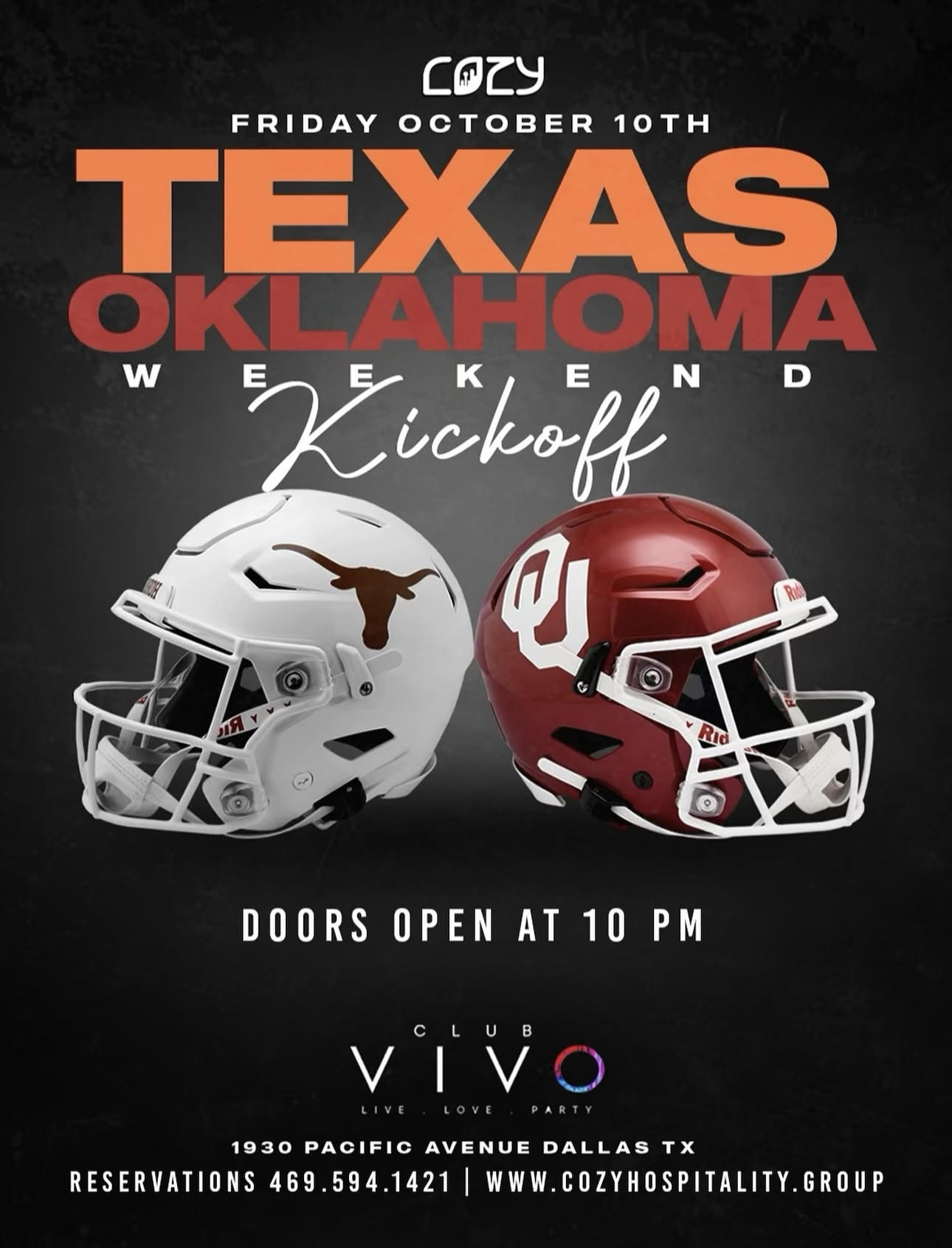 Texas Oklahoma Weekend Kickoff at Club Vivo – Dallas, TX