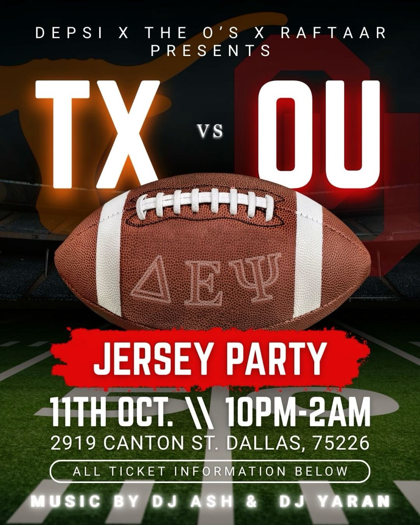 The Annual TX/OU Jersey Party – Dallas, TX