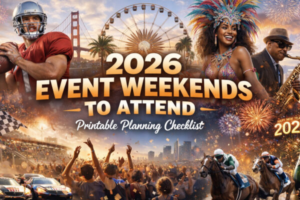 2026 Event Weekends to Attend – Printable Planning Checklist