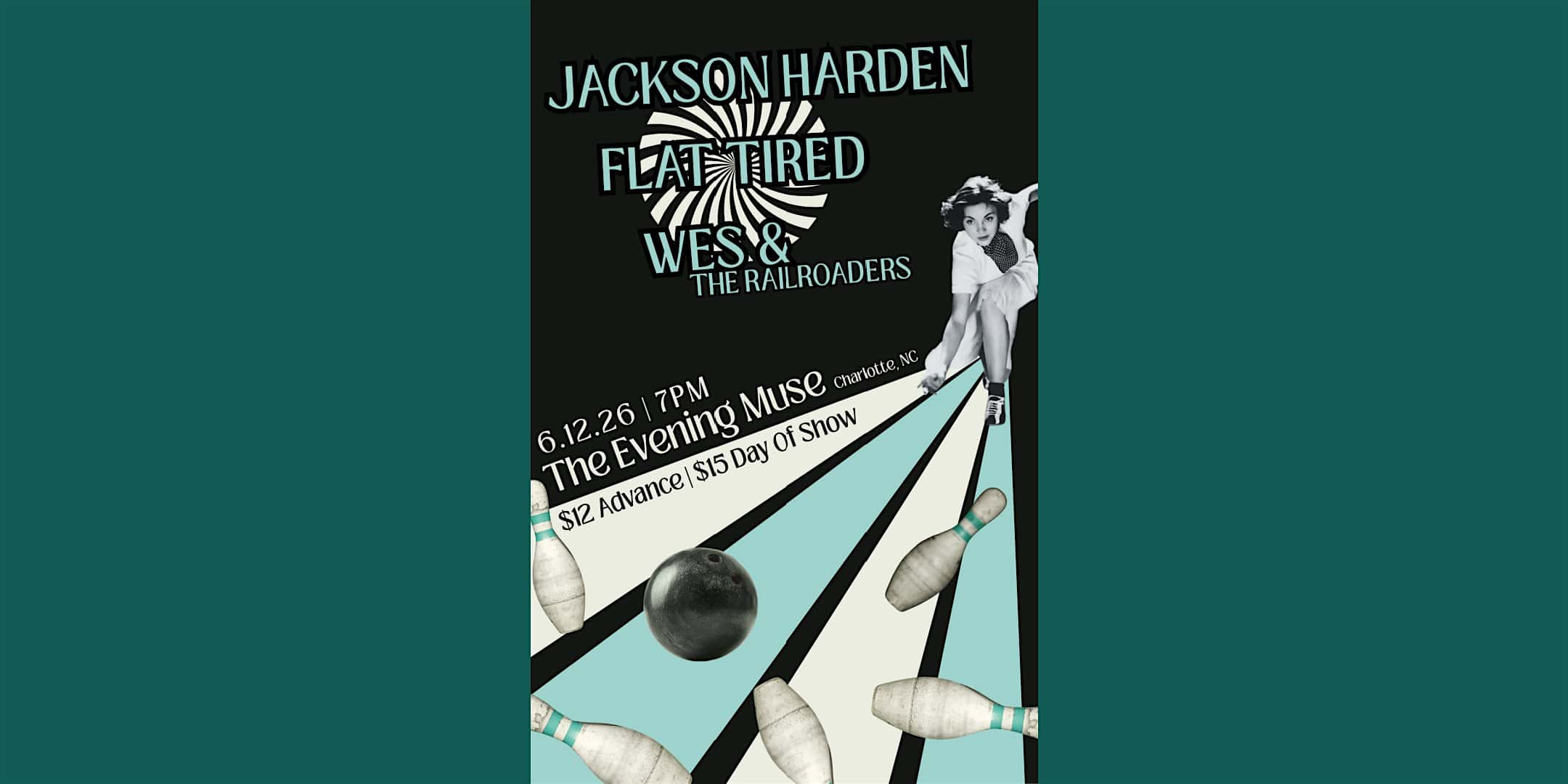 Jackson Harden Band with Flat Tired and Wes & The Railroaders at The Evening Muse – Charlotte, NC