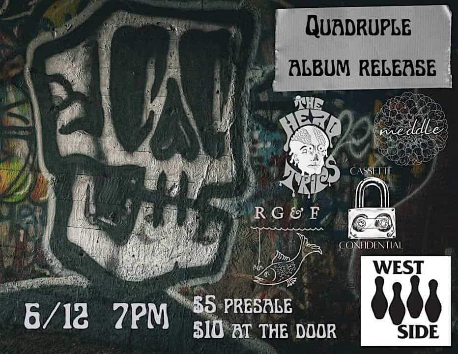 Rev. Gill and the Fishermen/The Head Trips/Meddle/Cassette Confidential at Westside Bowl – Youngstown, OH